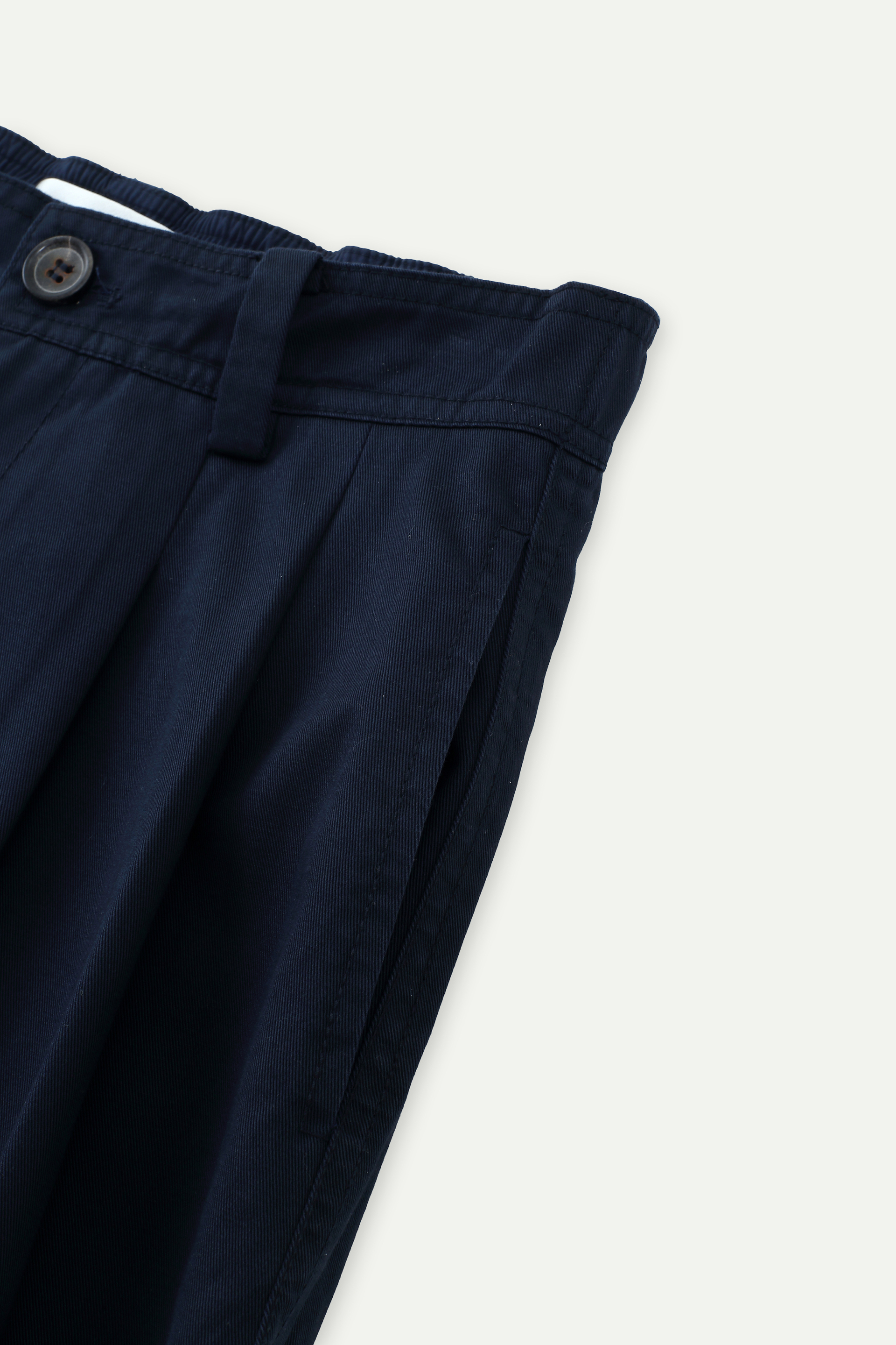 Pleated High-Waisted Wide-Leg Casual Pants