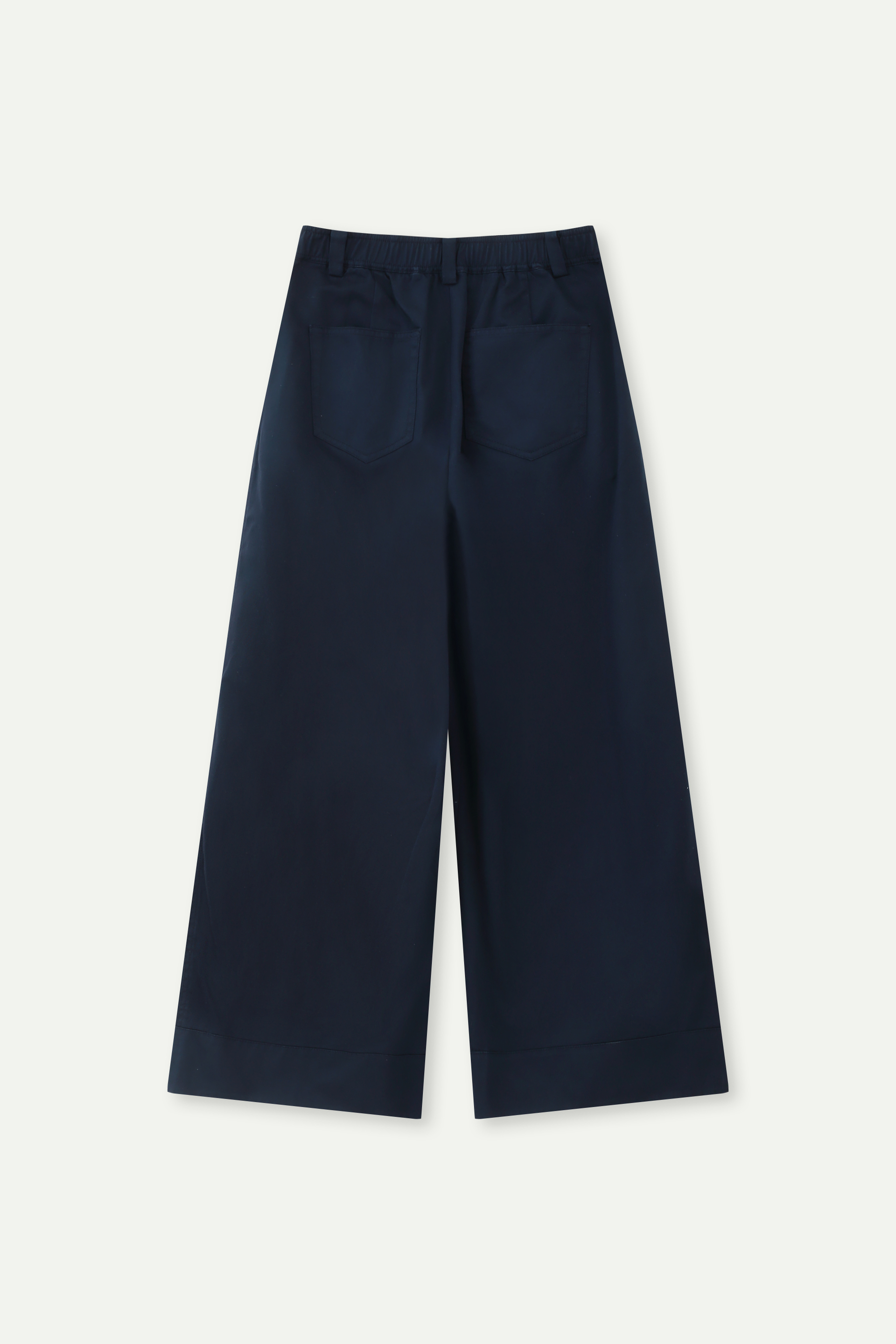 Pleated High-Waisted Wide-Leg Casual Pants