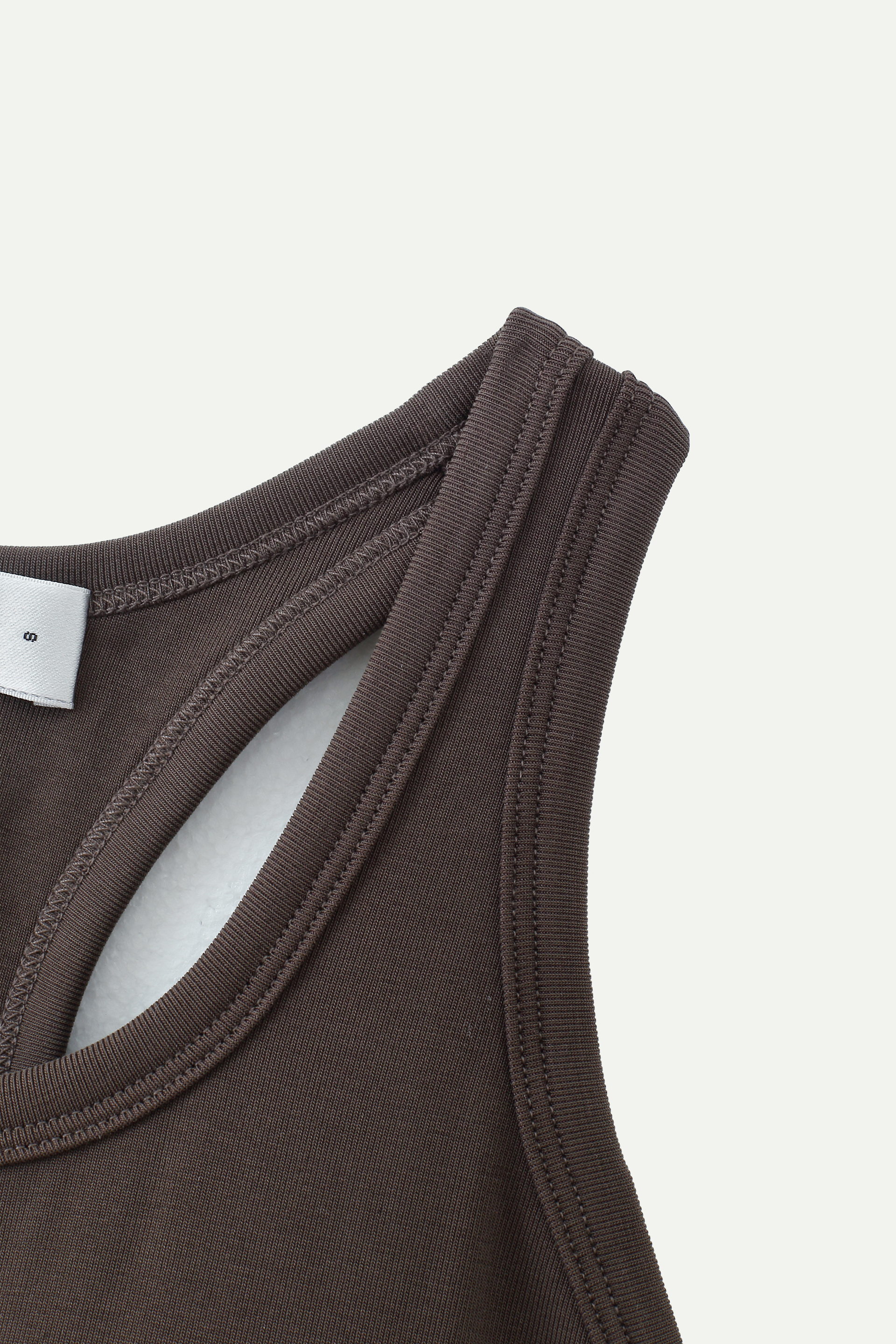 Ribbed Knit Contrast Stitch Racerback Tank