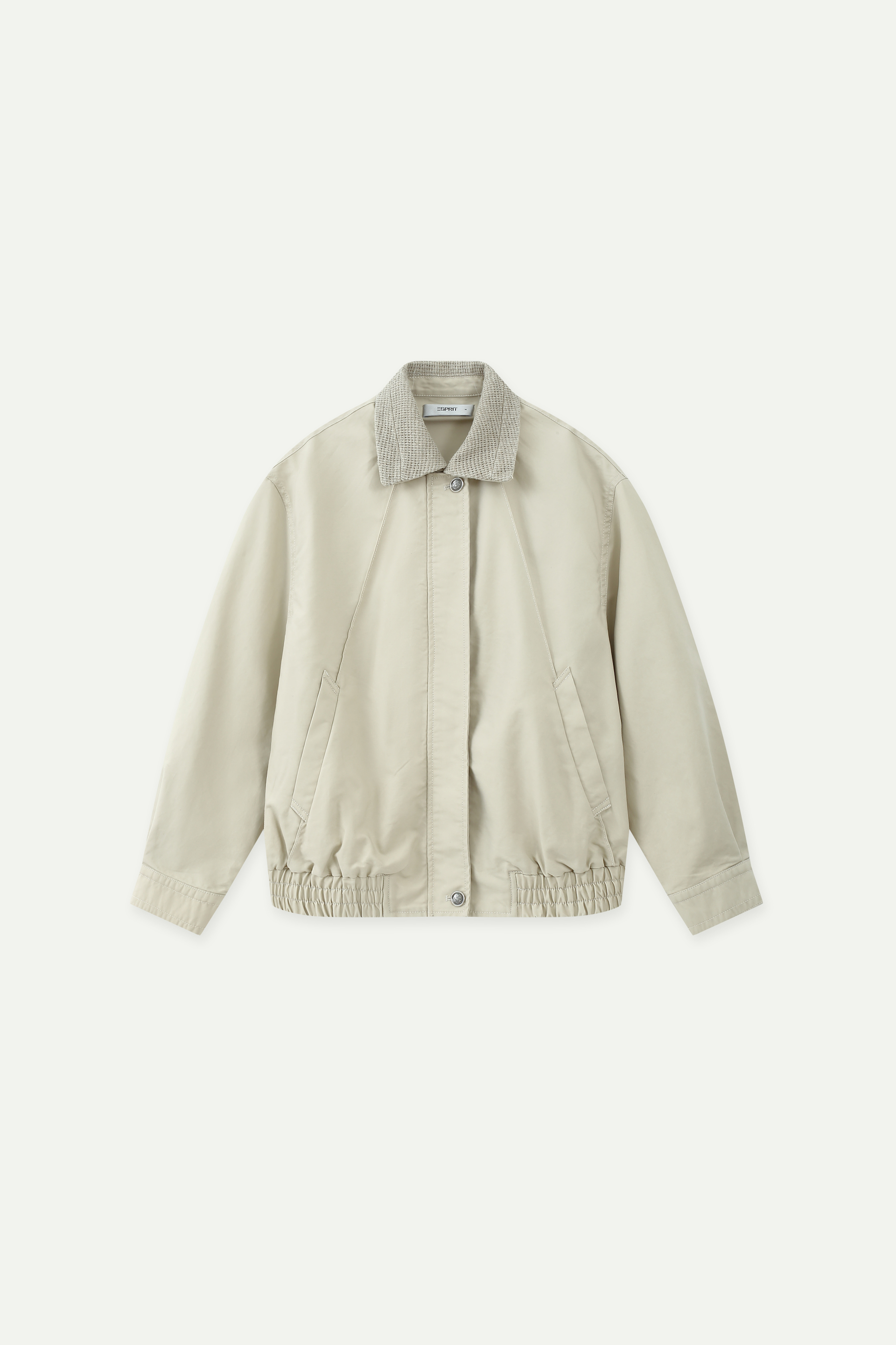 Washed Cotton Linen Collar Cropped Jacket