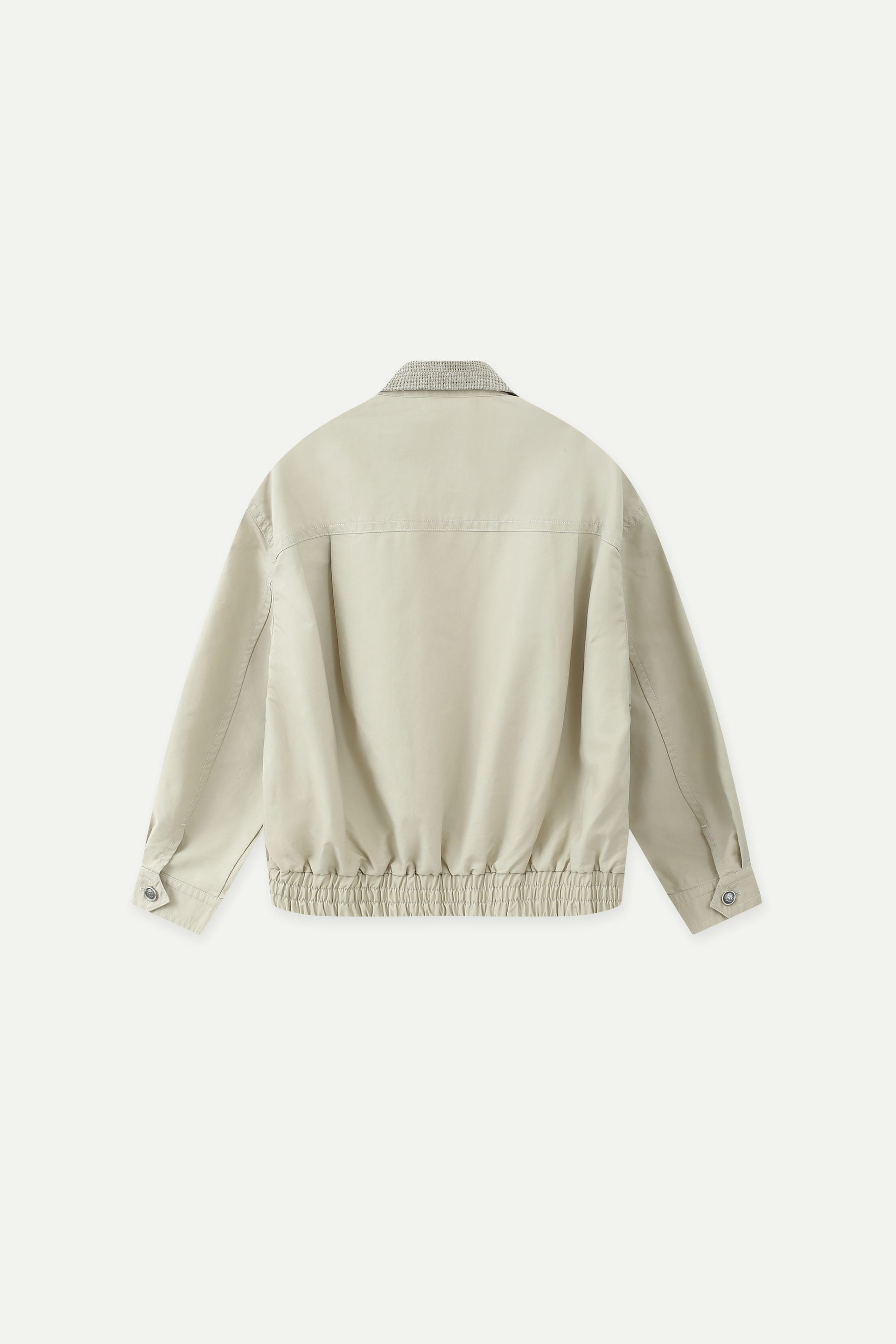 Washed Cotton Linen Collar Cropped Jacket