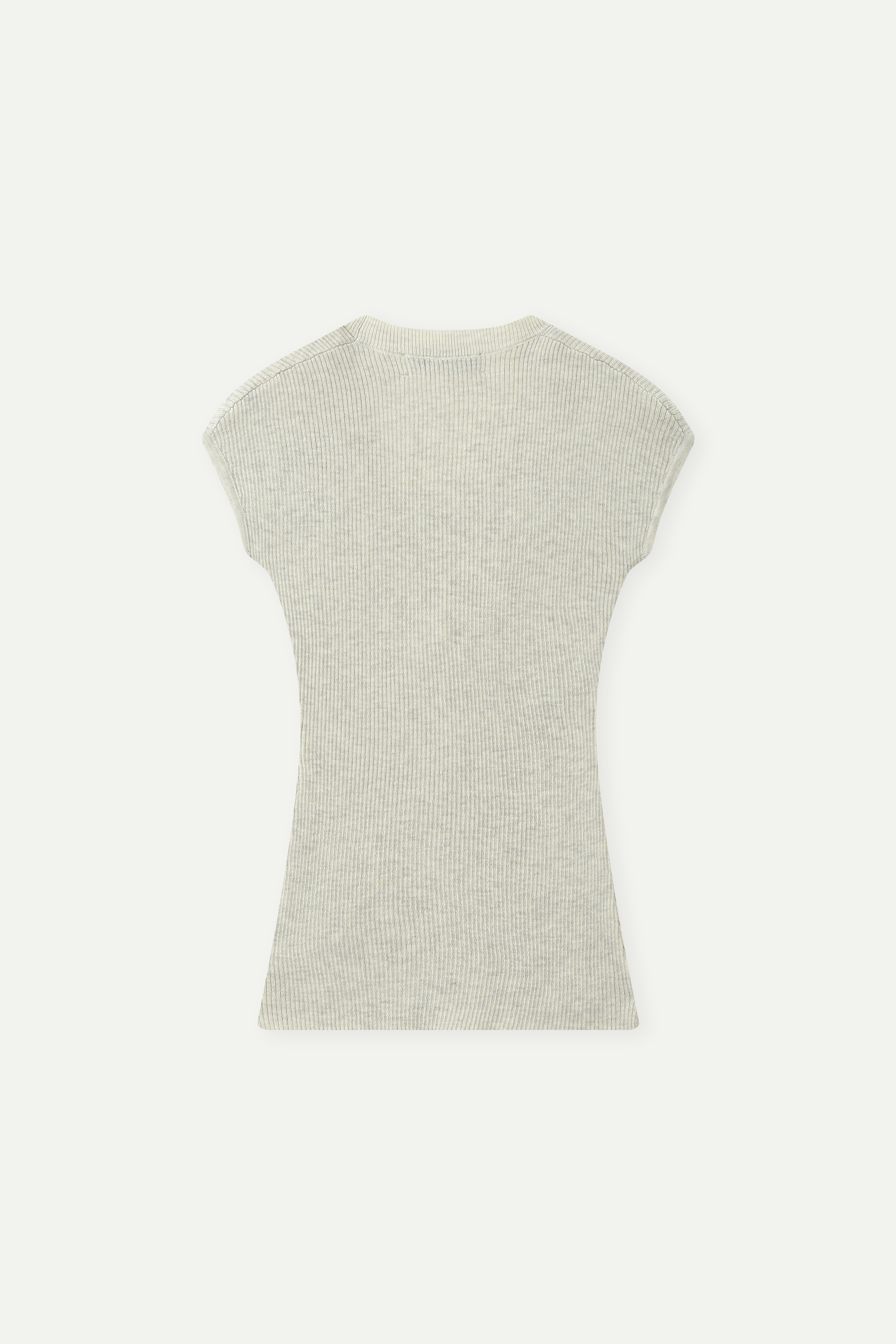 Ribbed Knit Cap Sleeve Top