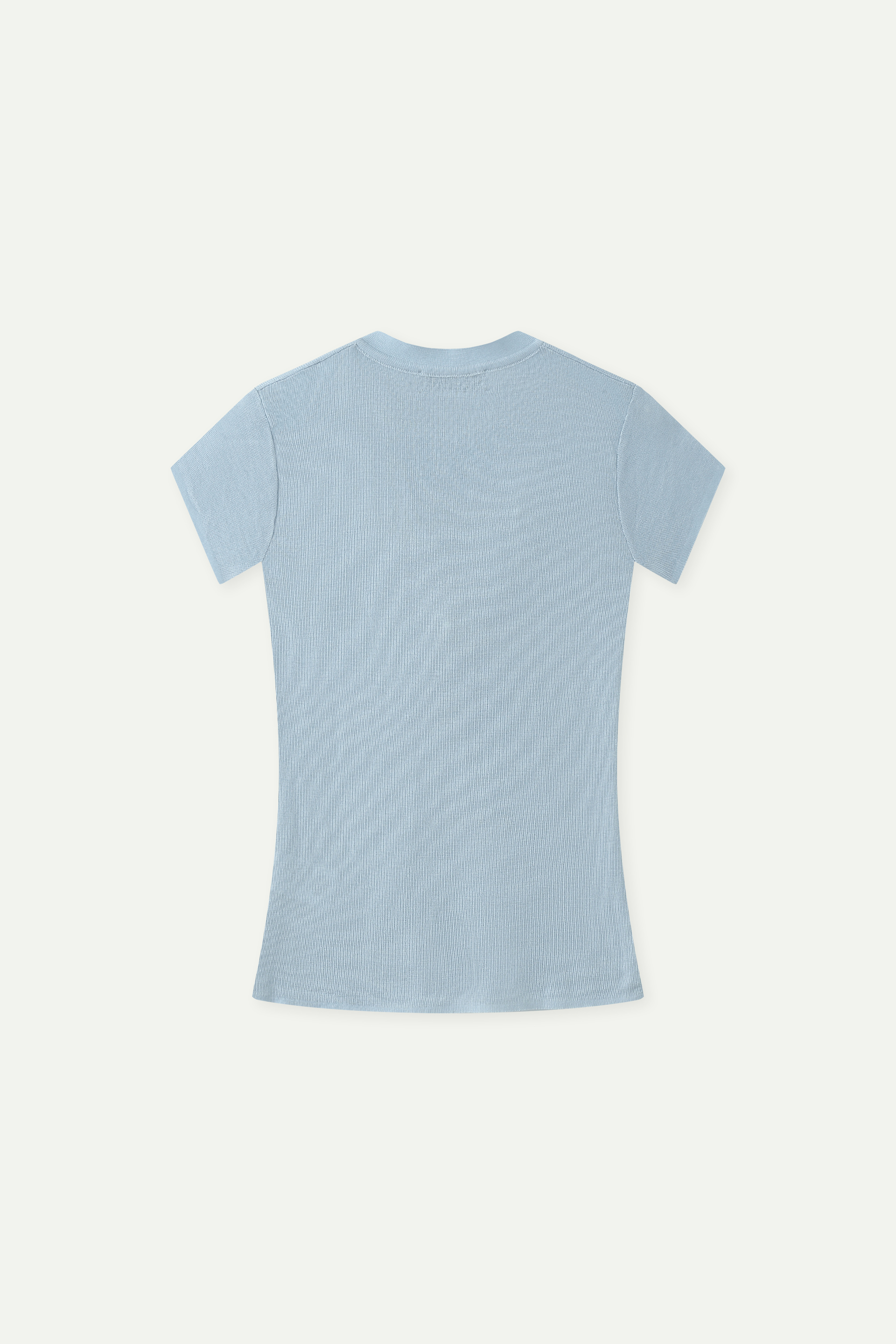 Fine Knit Henley Short-Sleeve Top