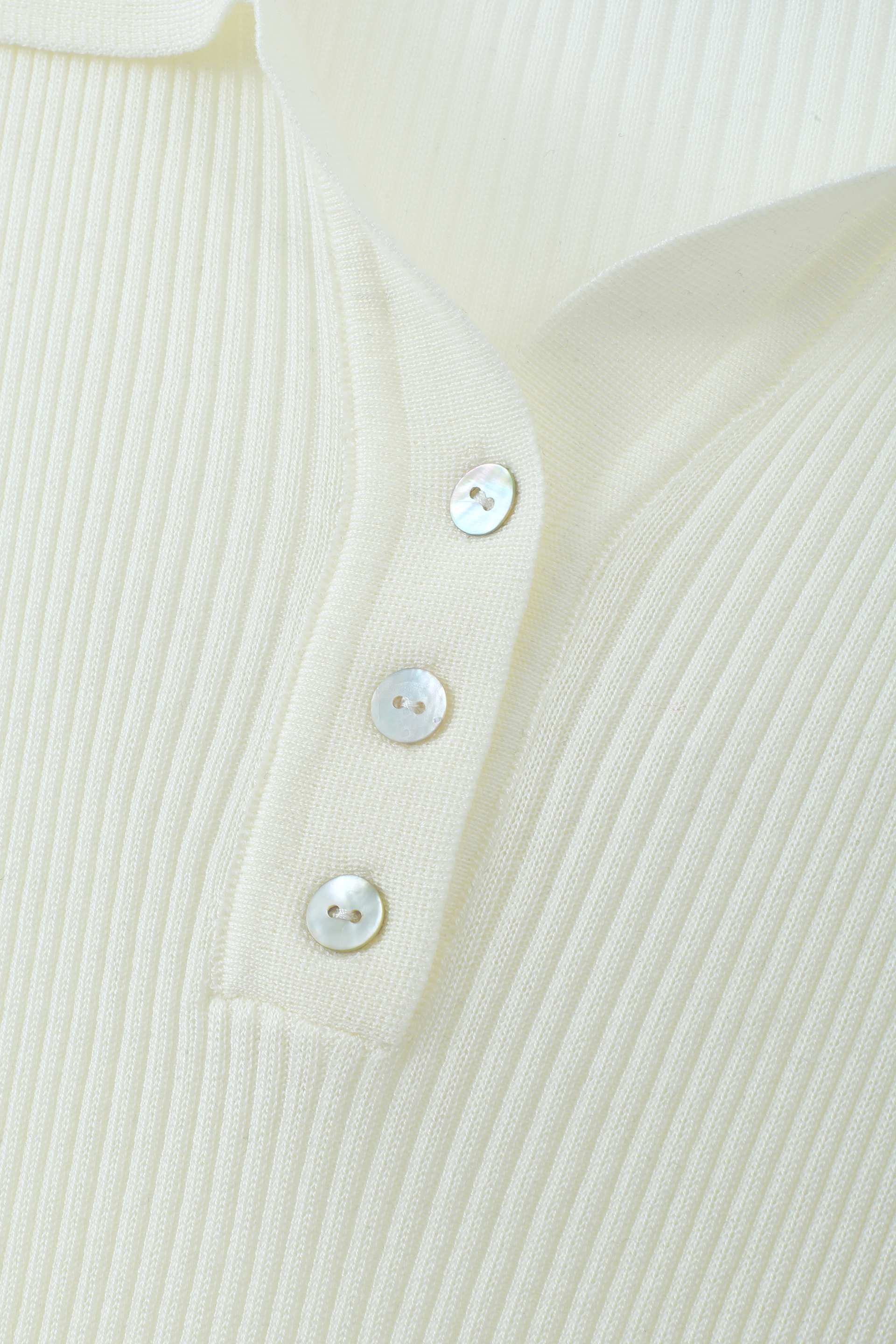 Ribbed Knit Sleeveless Polo Top