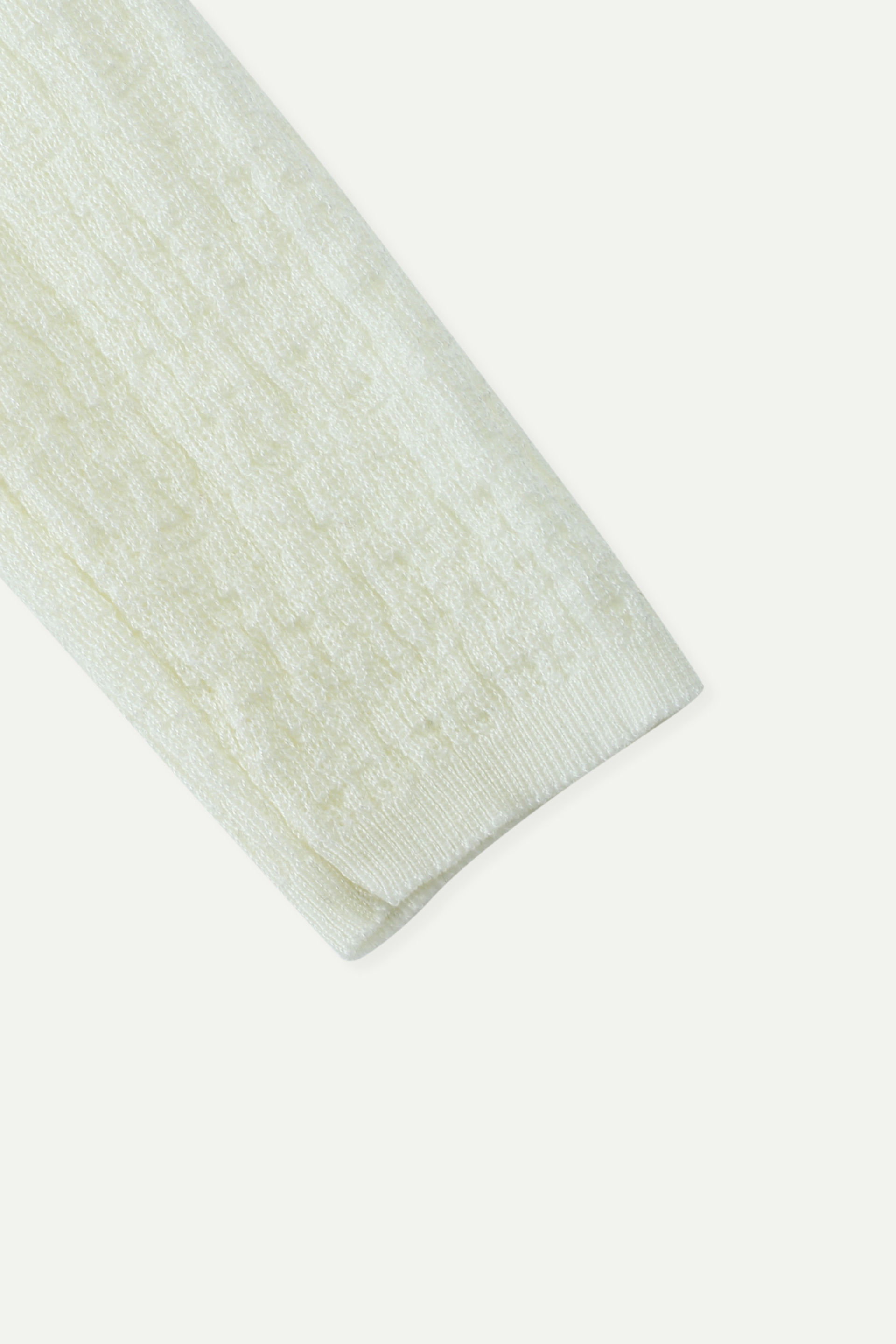 Textured V-Neck Long-Sleeve Knit Top