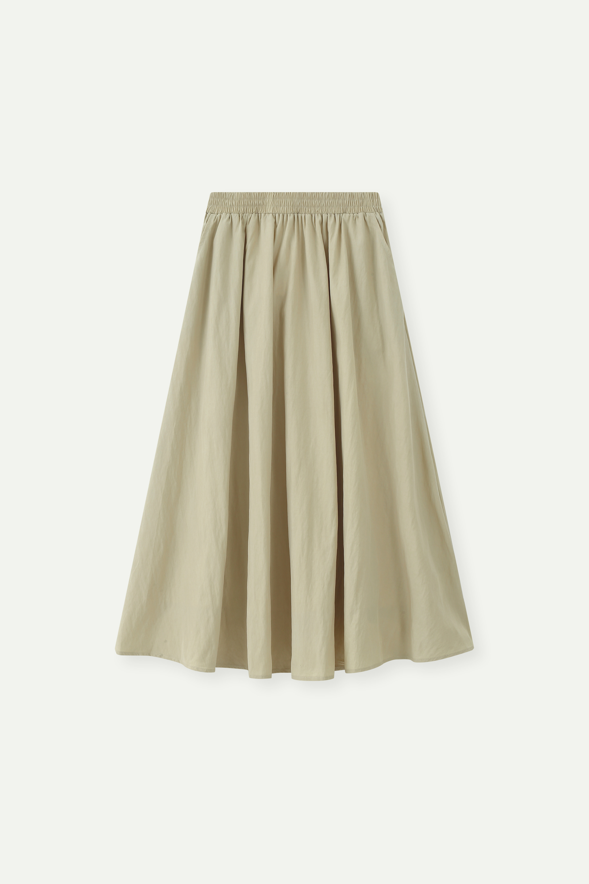 Elasticated Waist Midi Skirt with Pockets