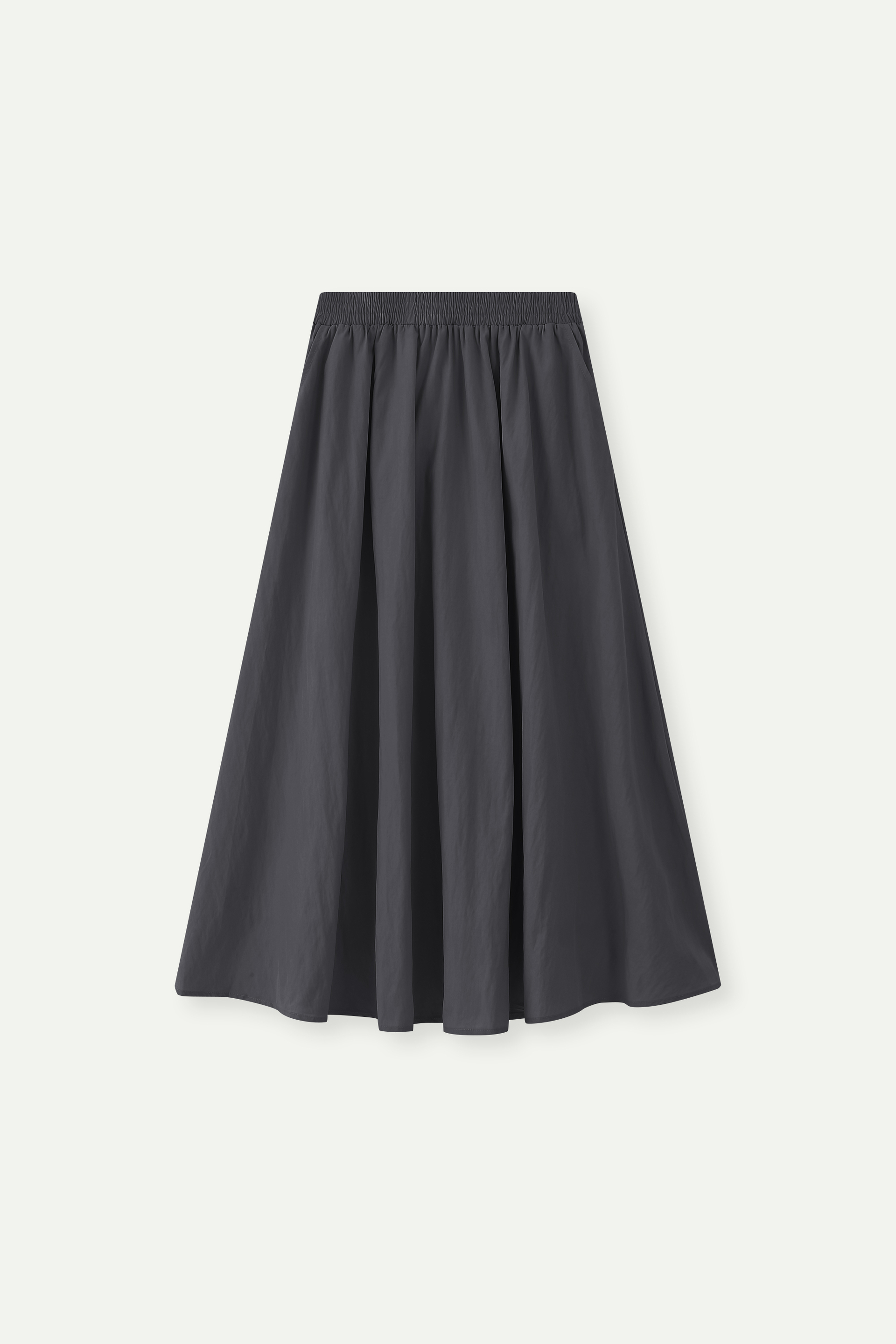 Elasticated Waist Midi Skirt with Pockets