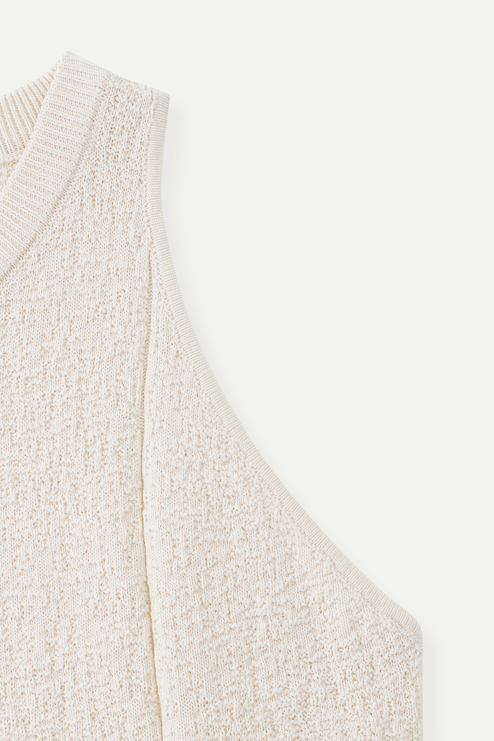 Textured Knit Sleeveless Tank Top