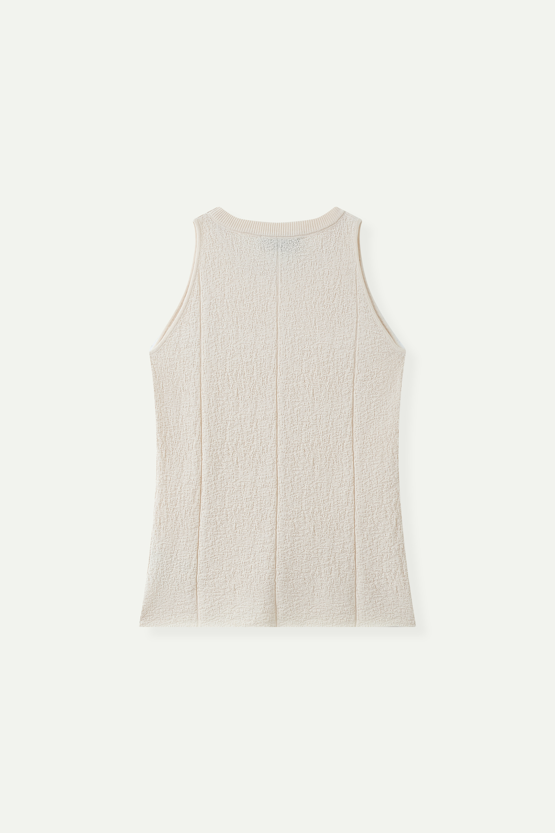 Textured Knit Sleeveless Tank Top