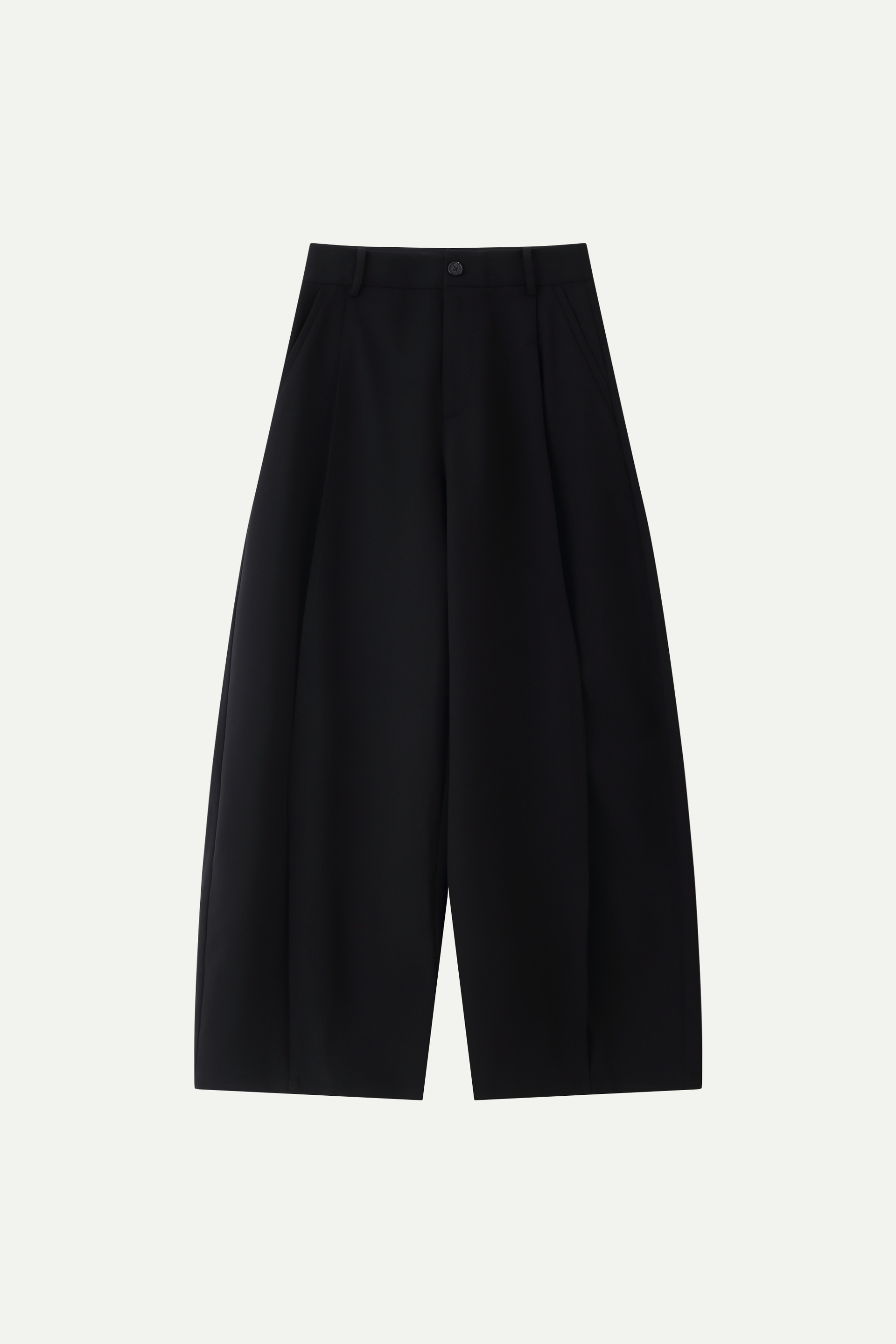 High-Waist Pleated Wide-Leg Trousers