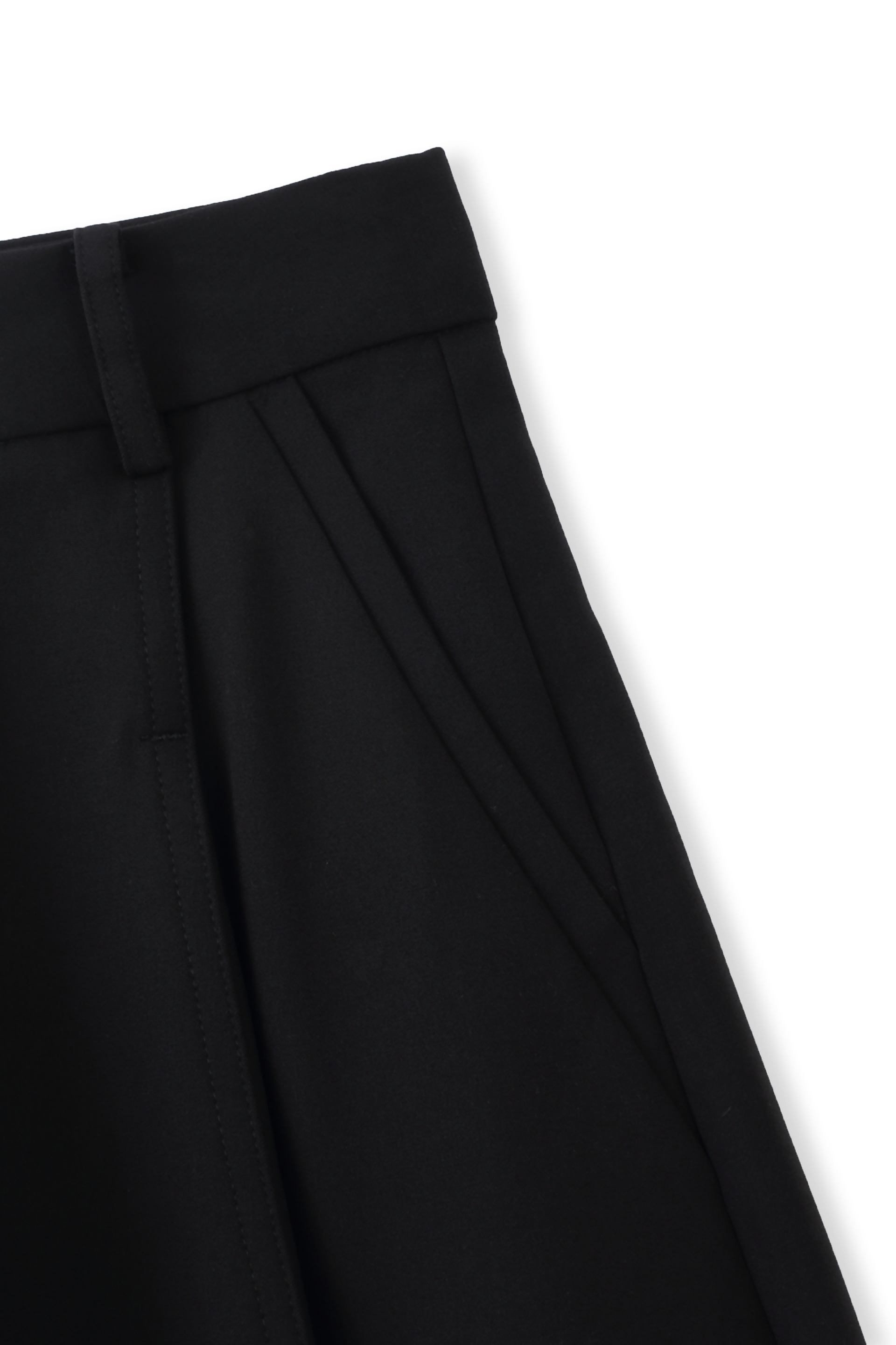 High-Waist Pleated Wide-Leg Trousers