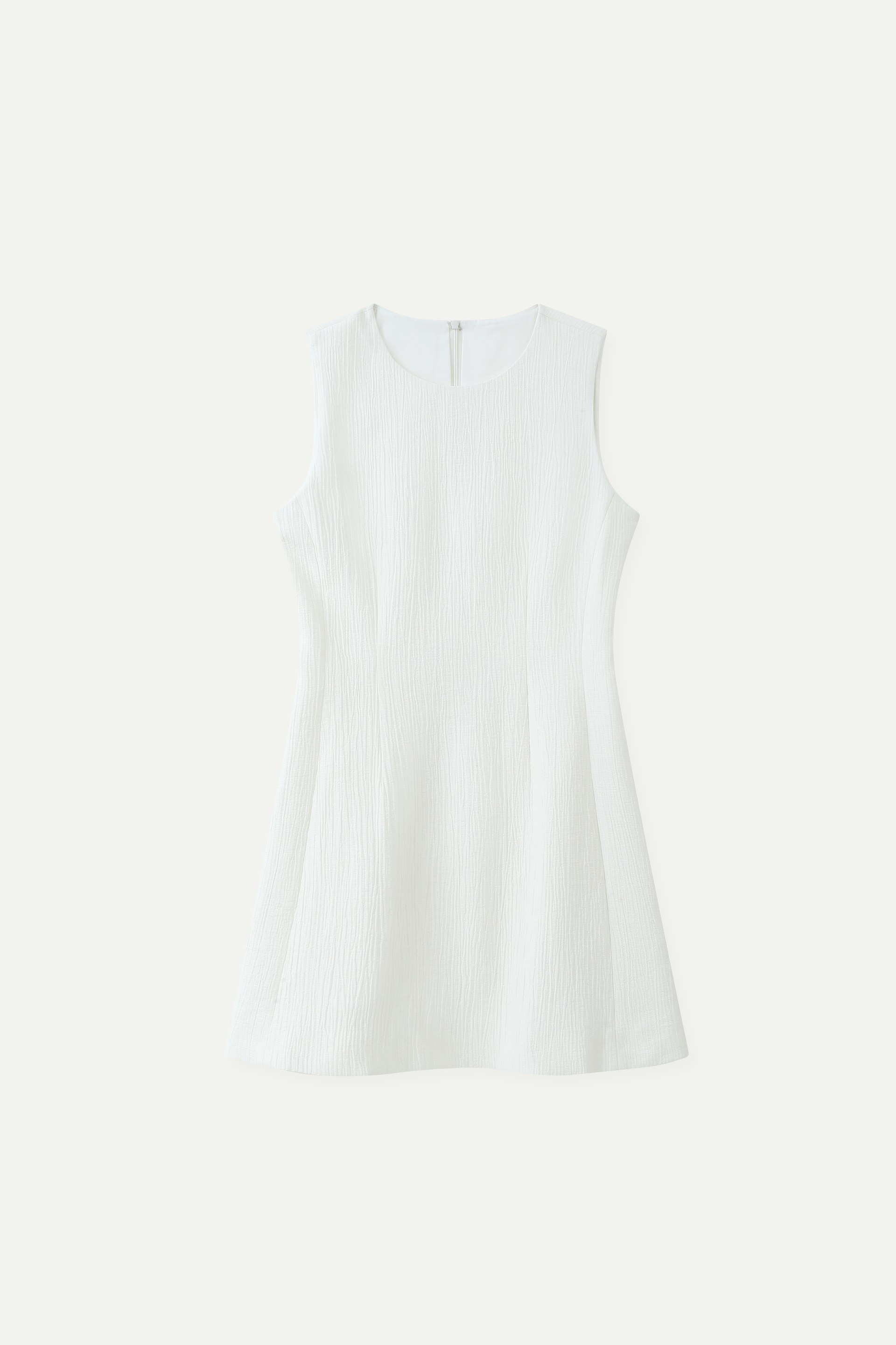 Textured Sleeveless Fit-and-Flare Mini Dress