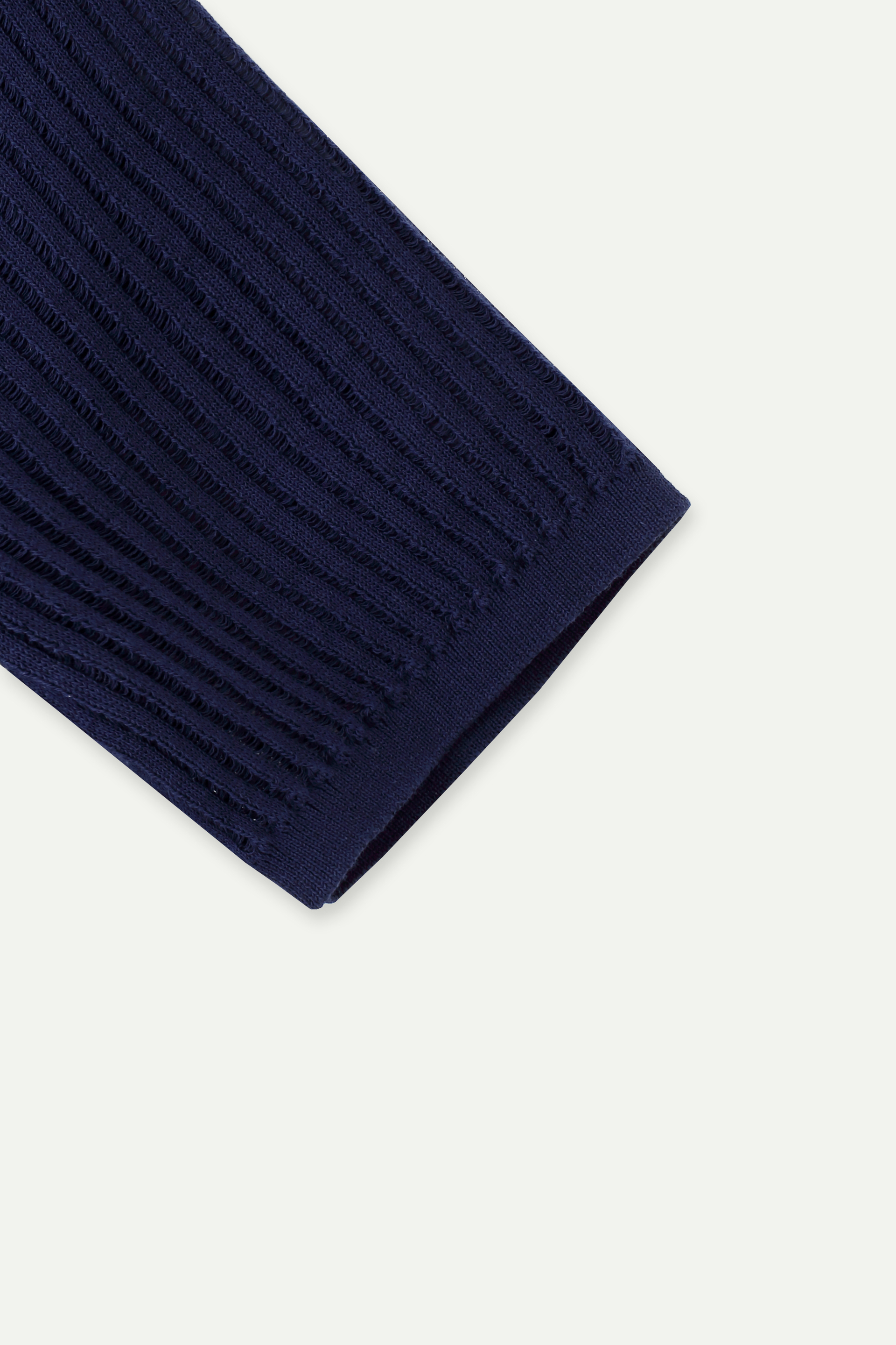 Ribbed Knit Polo Top