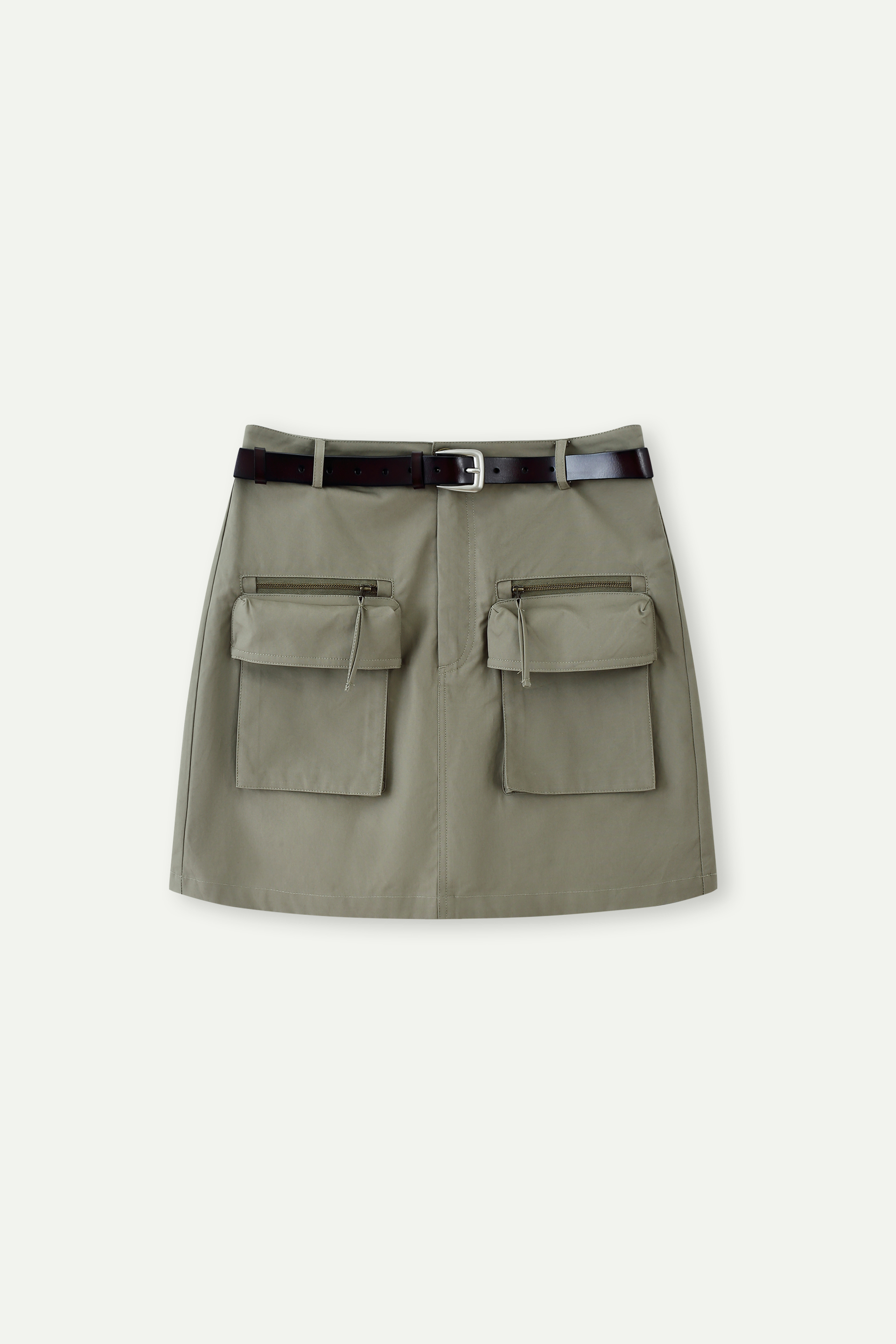 Belted Cargo Mini Skirt