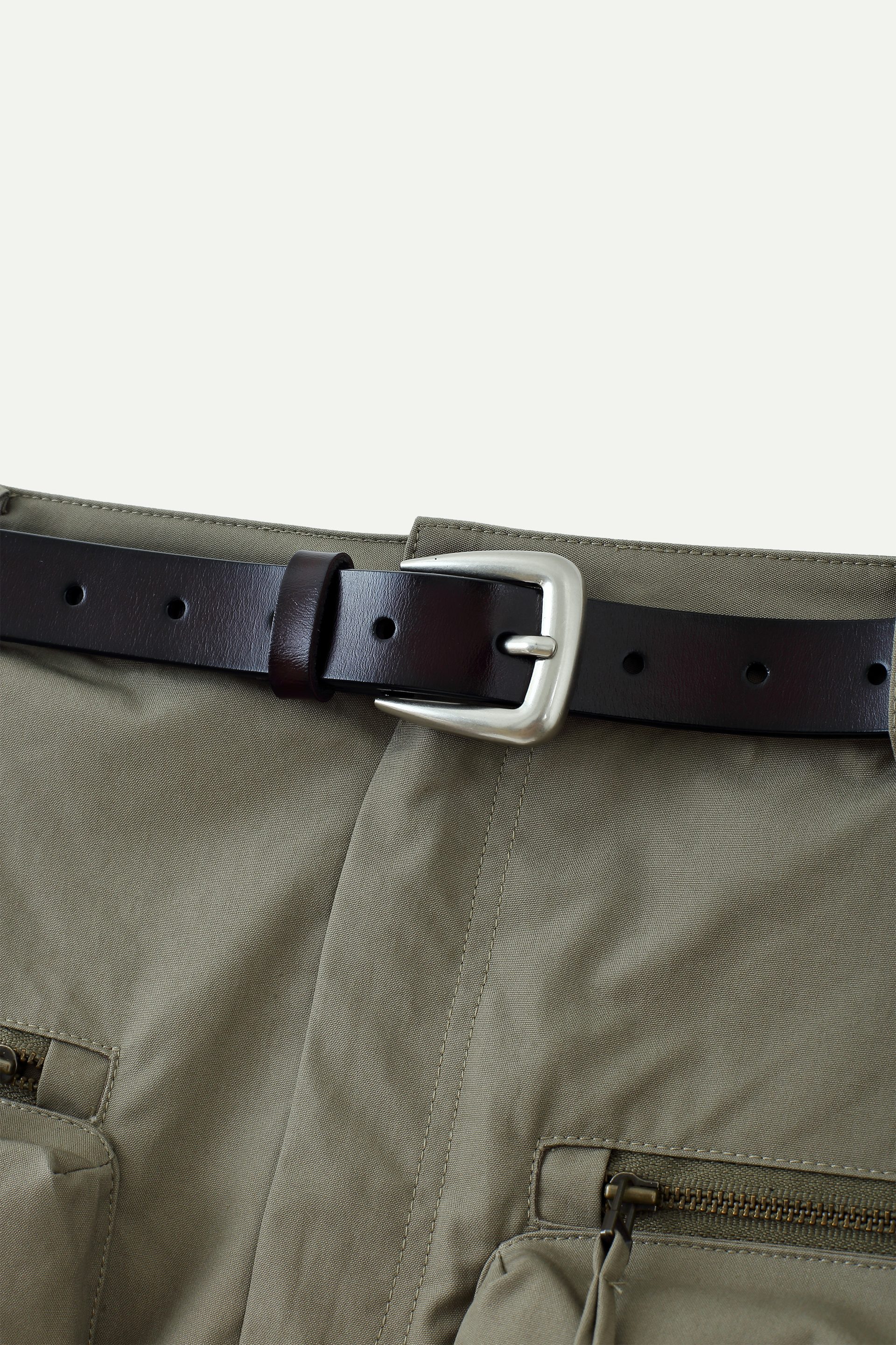 Belted Cargo Mini Skirt