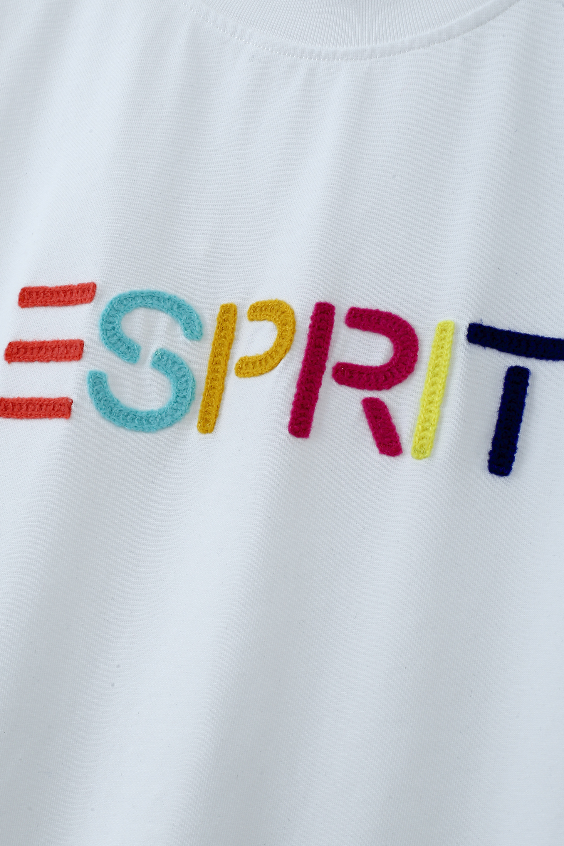 彩色刺繡 Logo 圓領短袖 T 恤