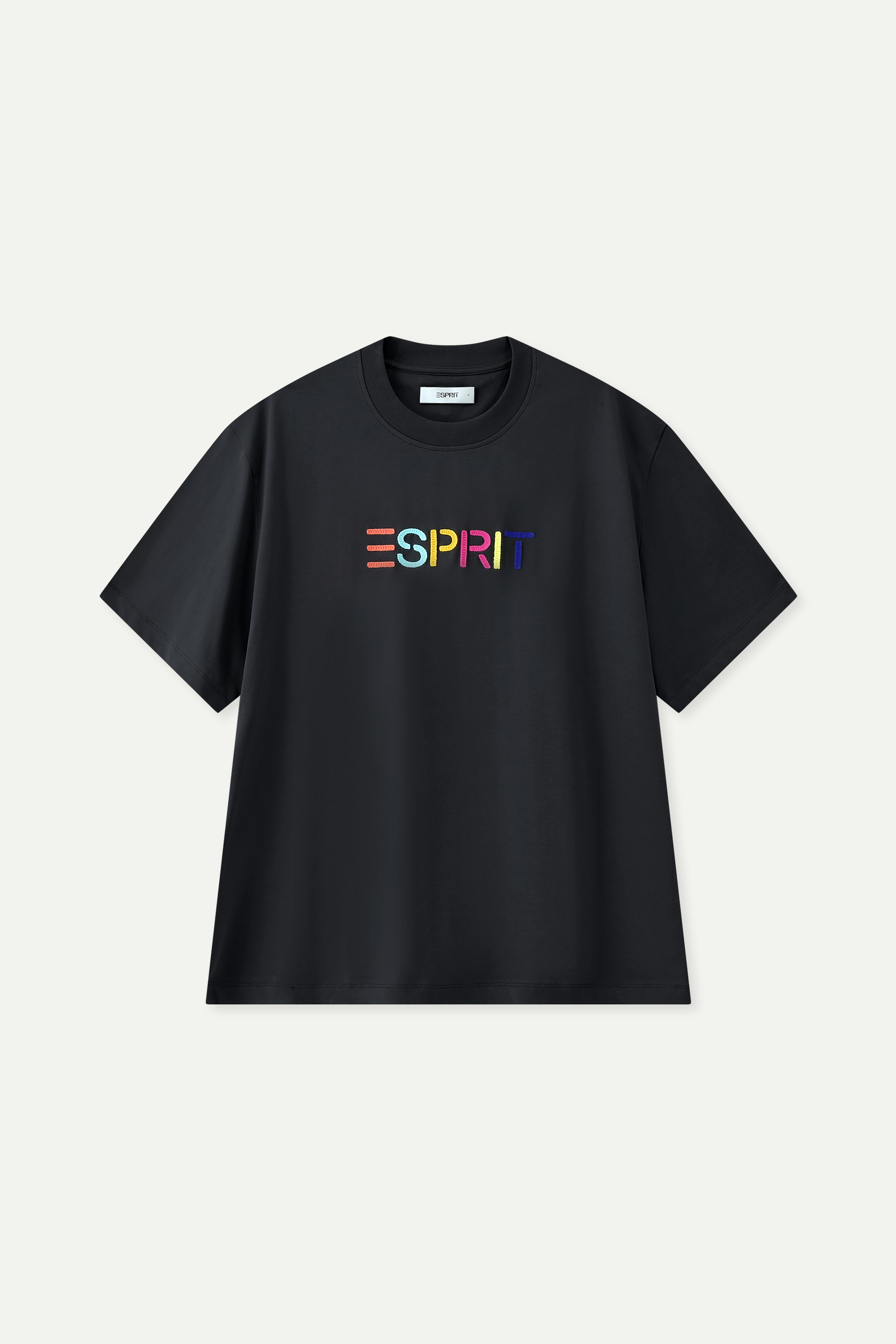 彩色刺繡 Logo 圓領短袖 T 恤