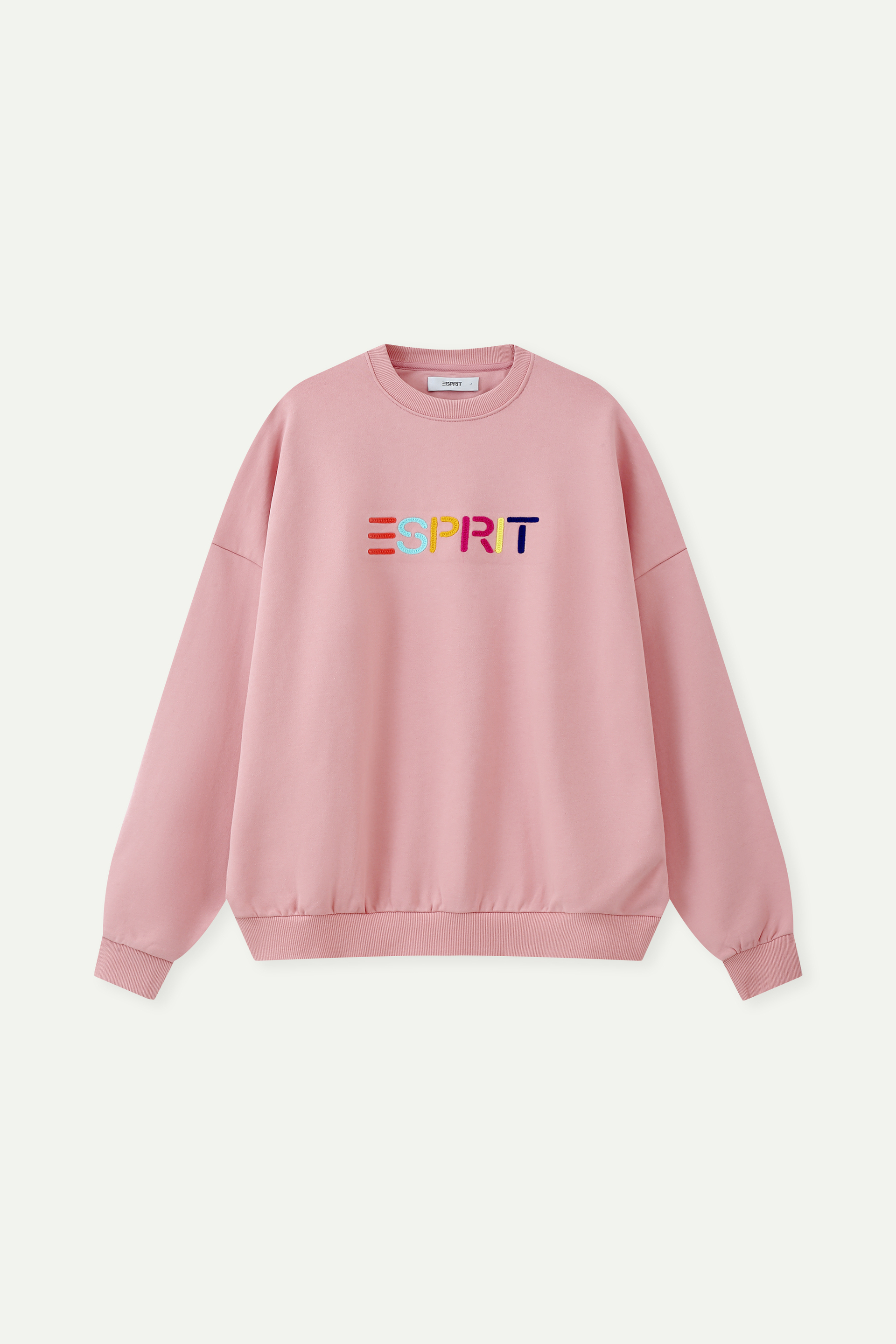 彩色刺繡 Logo 圓領衛衣
