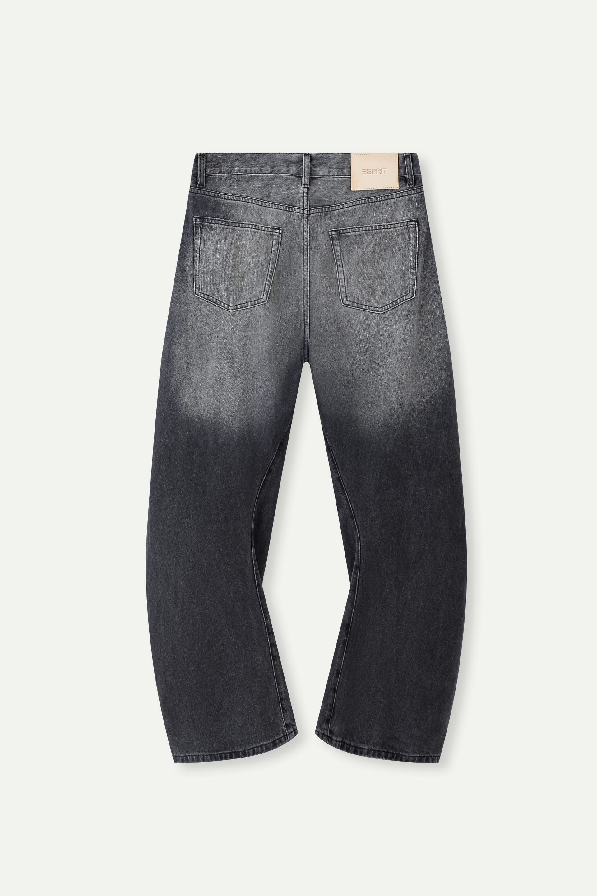 Washed Balloon Leg Jeans