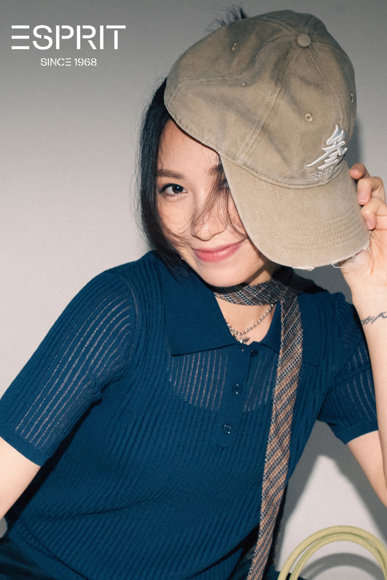 ESPRIT "SAN" Washed Distressed Baseball Cap