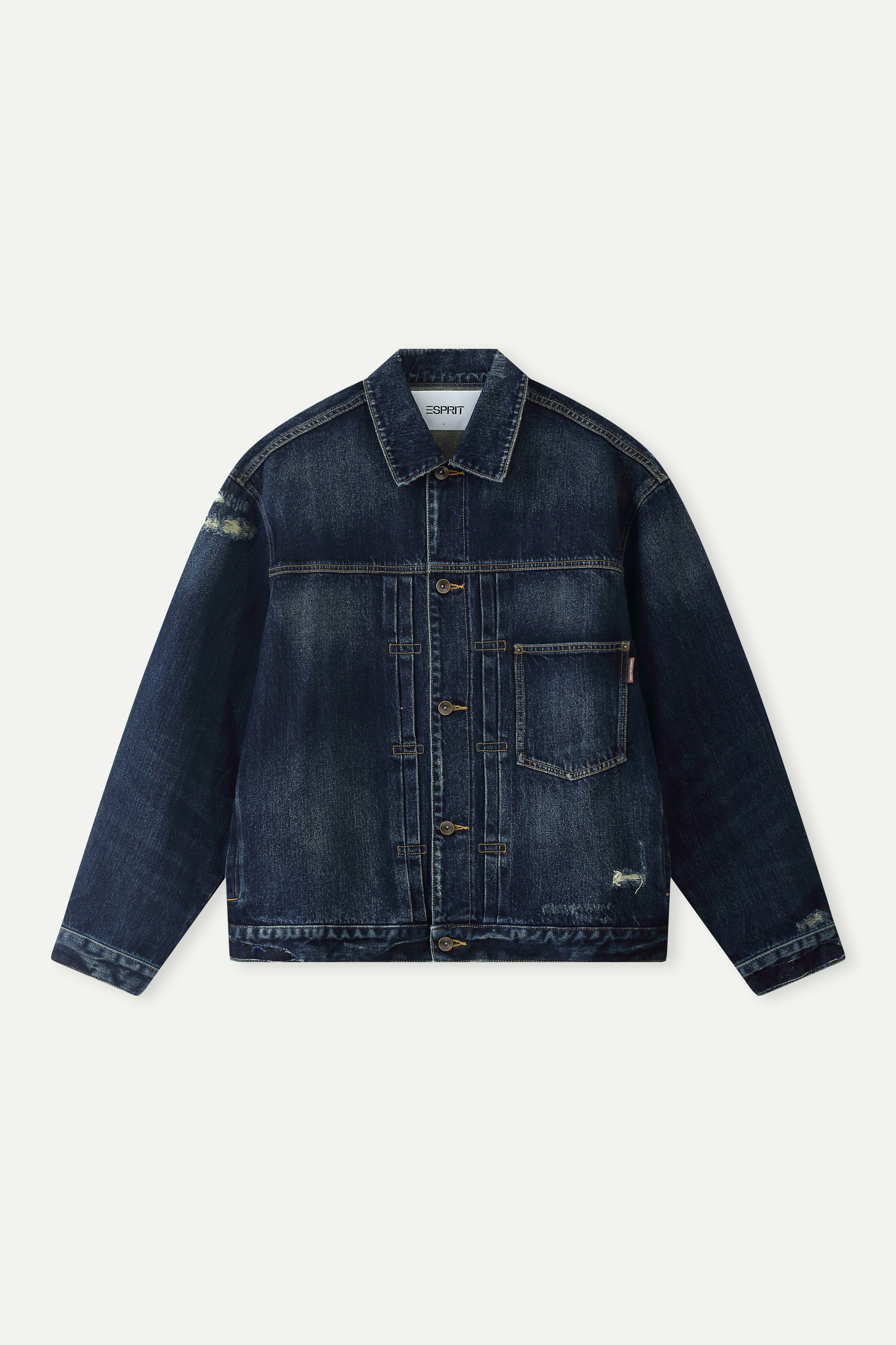Distressed Oversized Denim Jacket