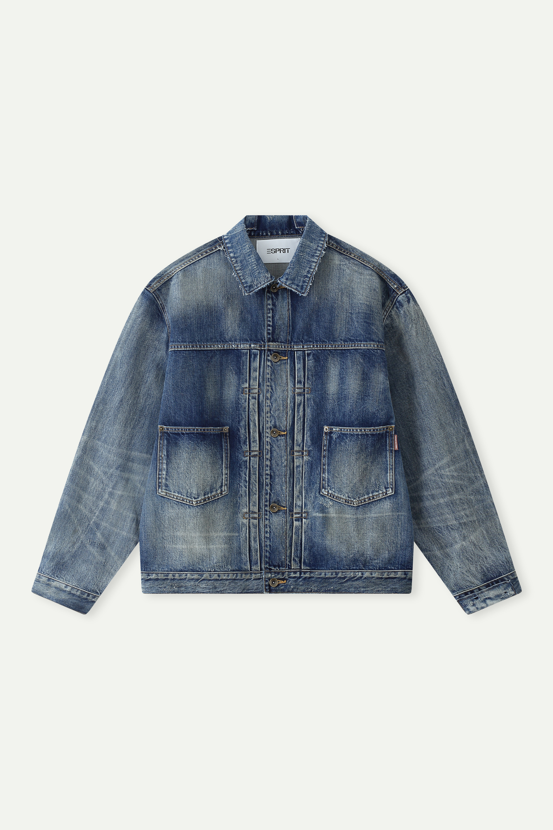 Distressed Oversized Denim Jacket