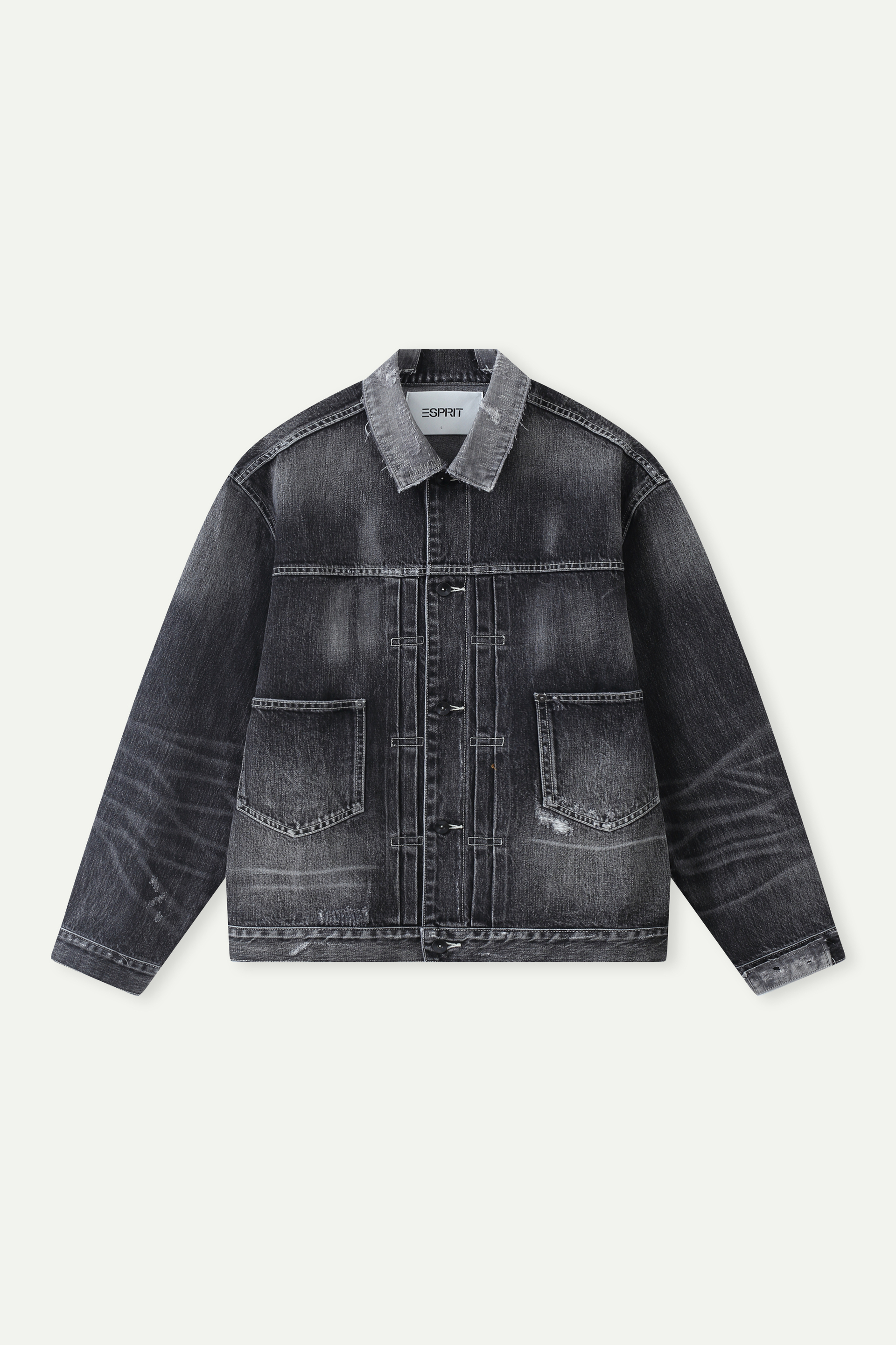 Distressed Oversized Denim Jacket
