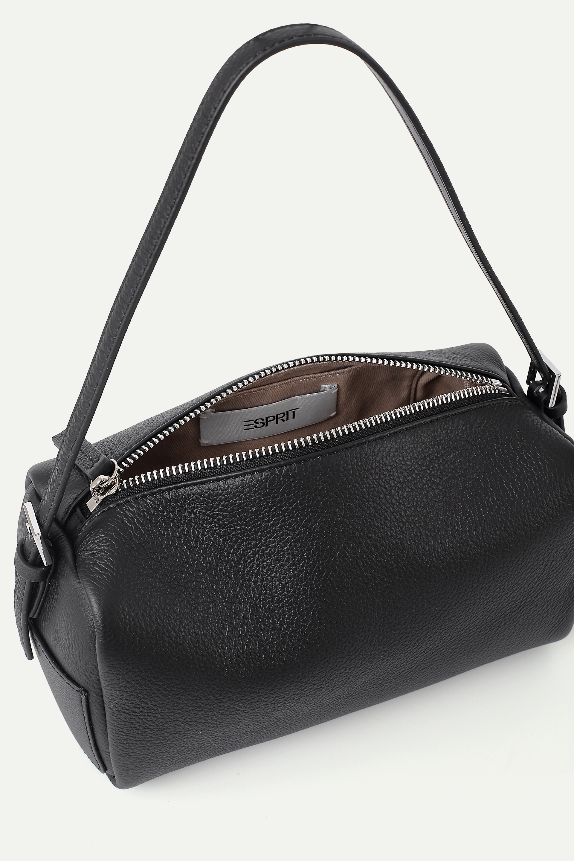 皮革拉鍊肩背袋