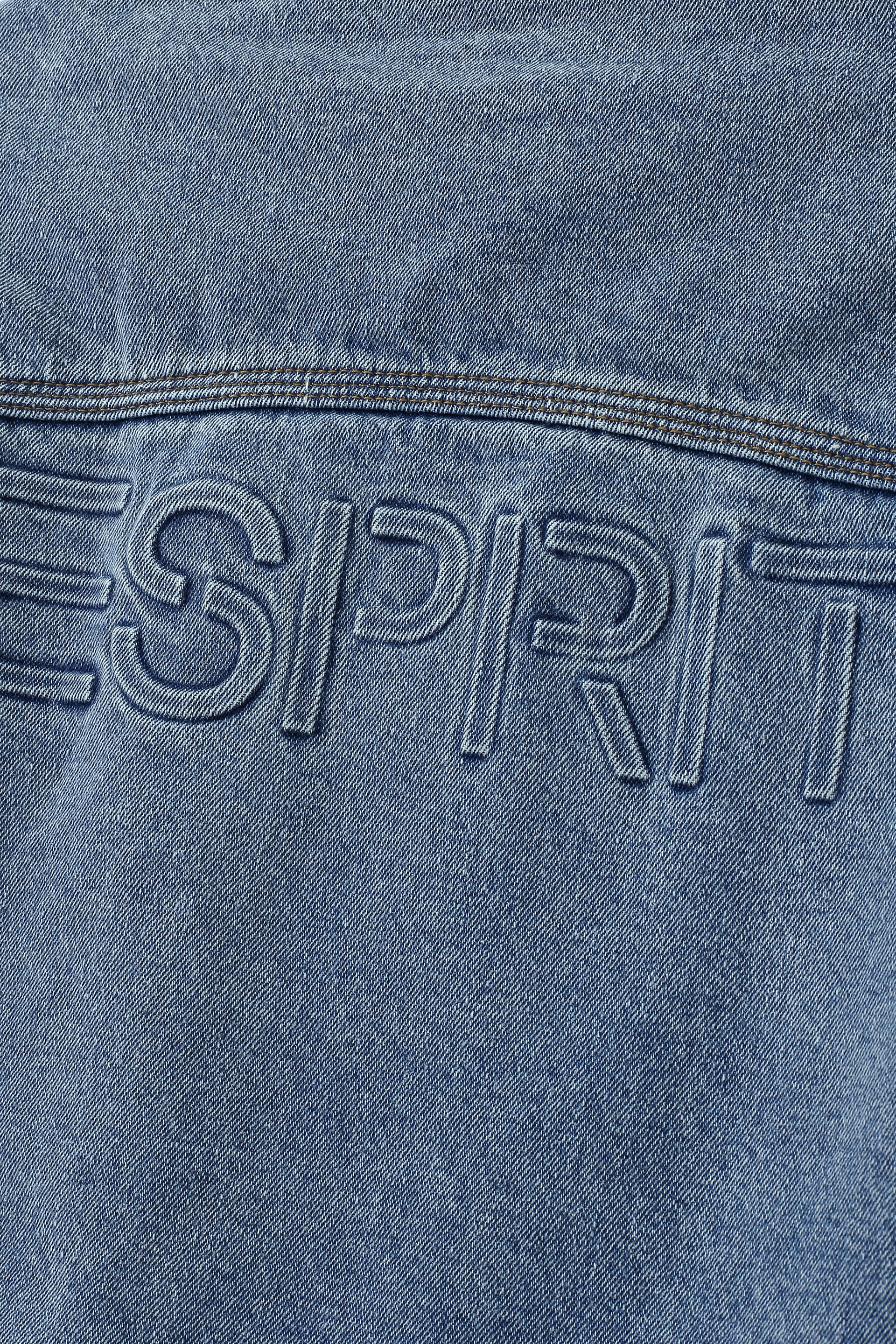 Men's Corduroy Collar Zip-Up Denim Jacket