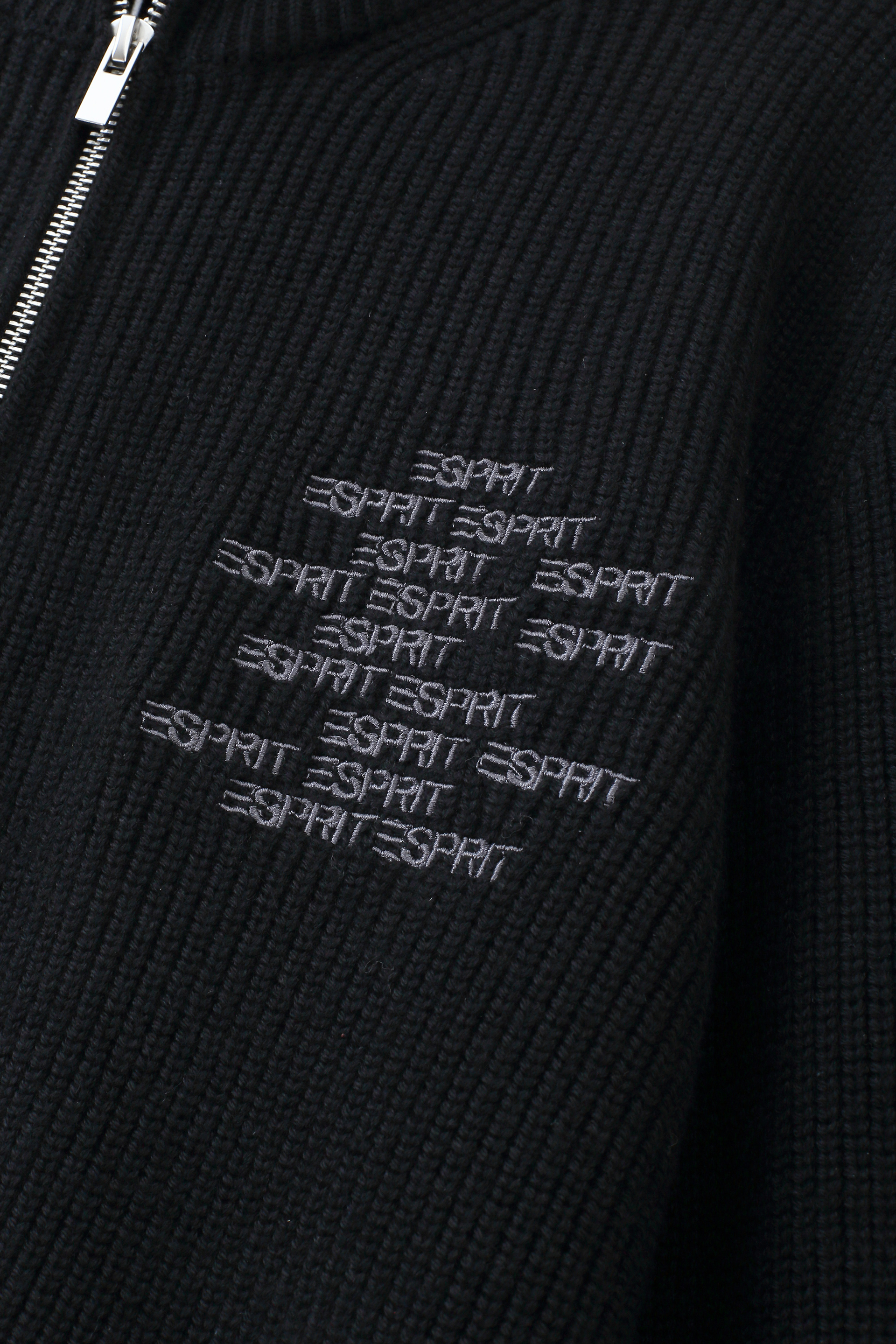 Zip-Up Knit Jacket