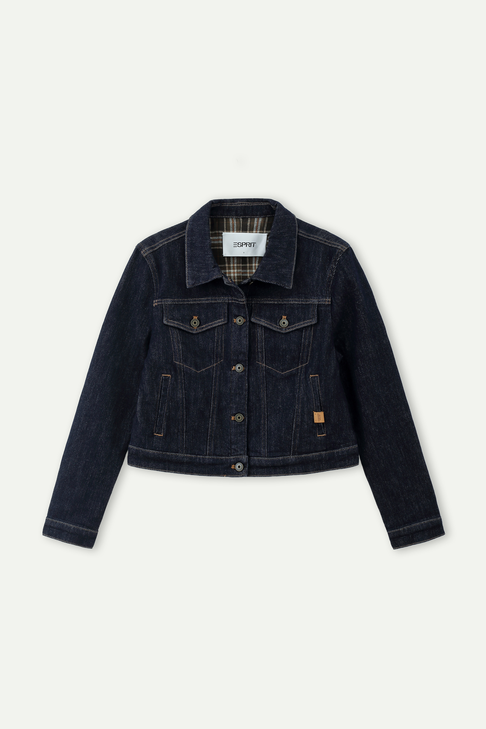 Cropped Lined Denim Jacket