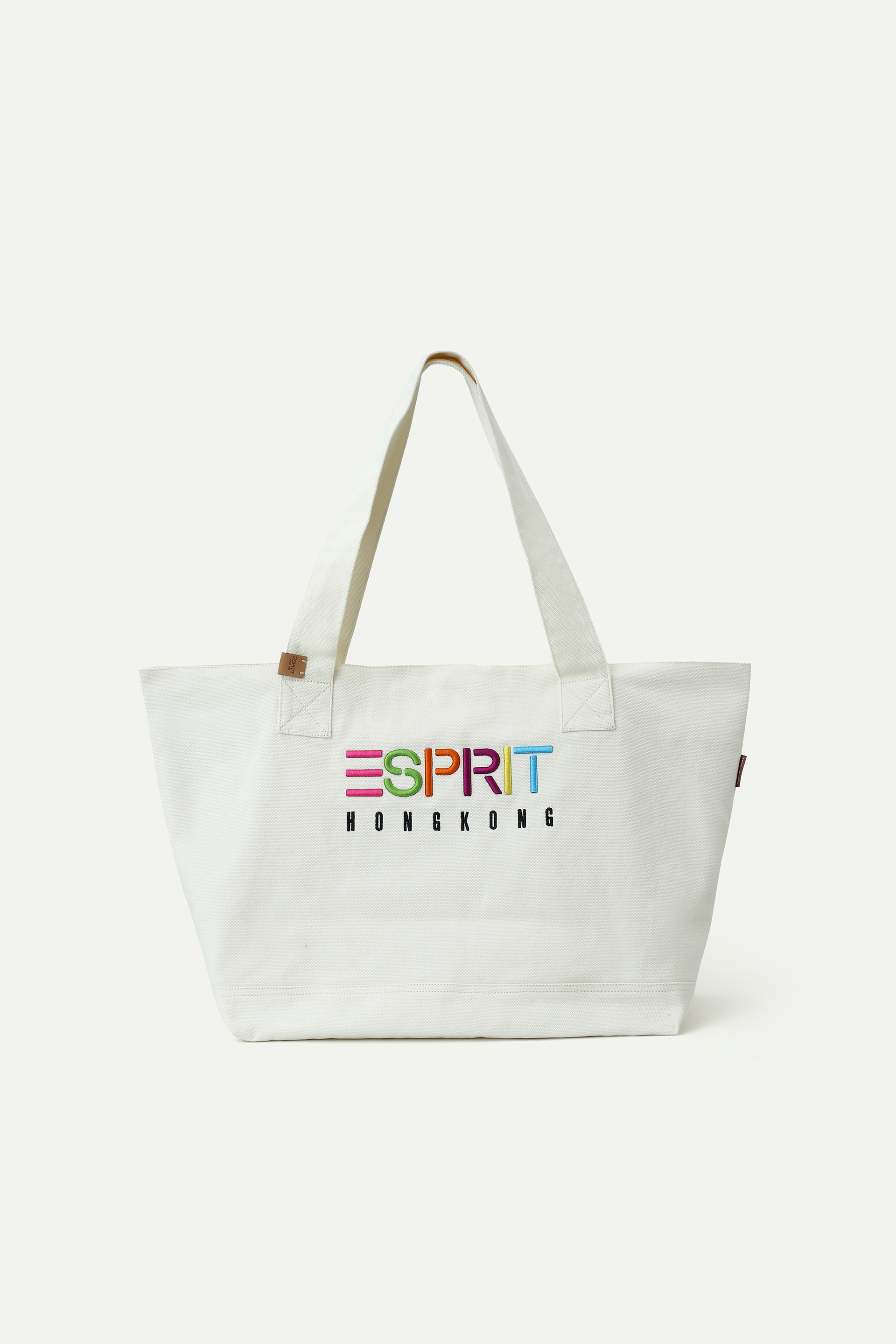 Canvas Colour‑Embroidered Tote Bag