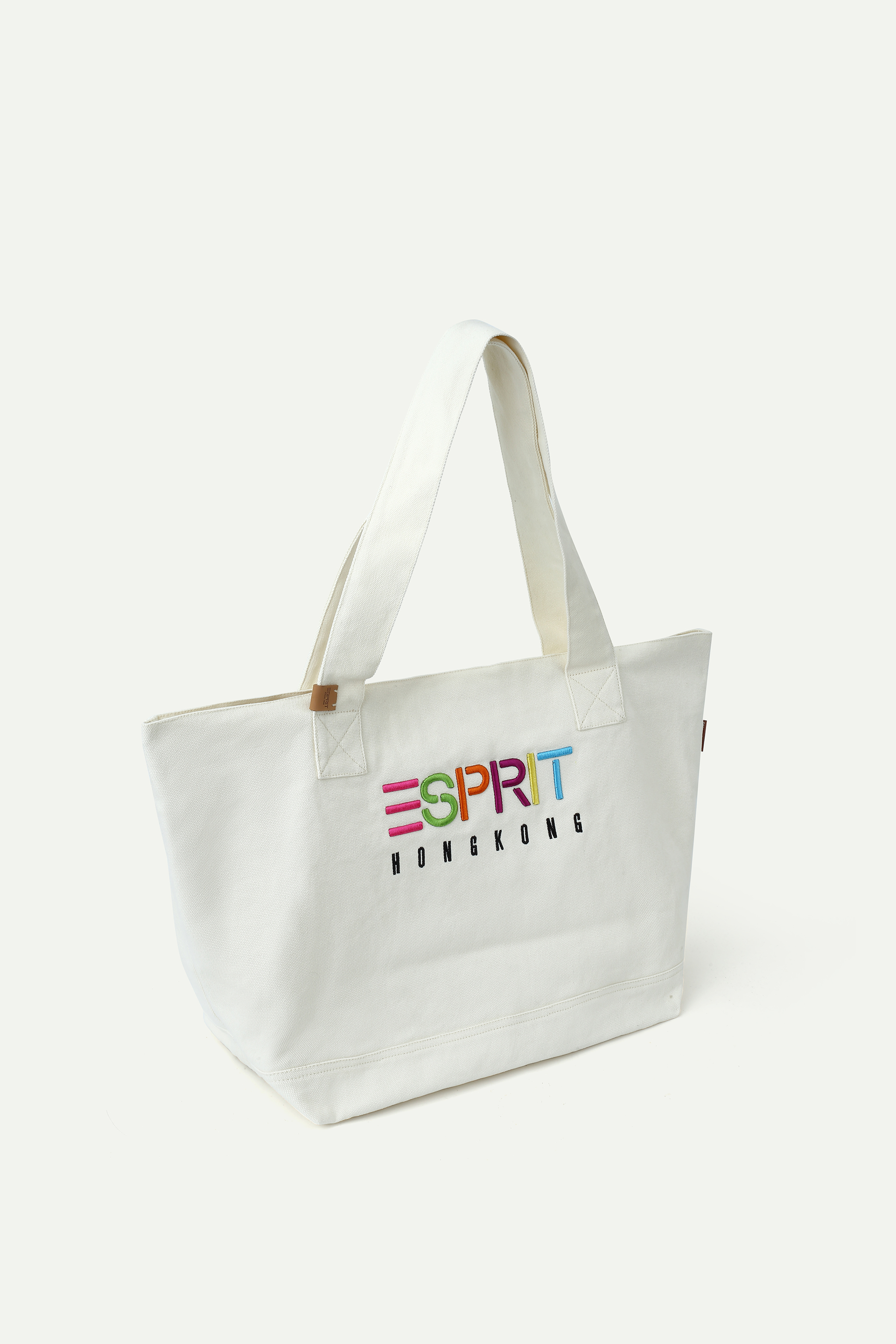 Canvas Colour‑Embroidered Tote Bag
