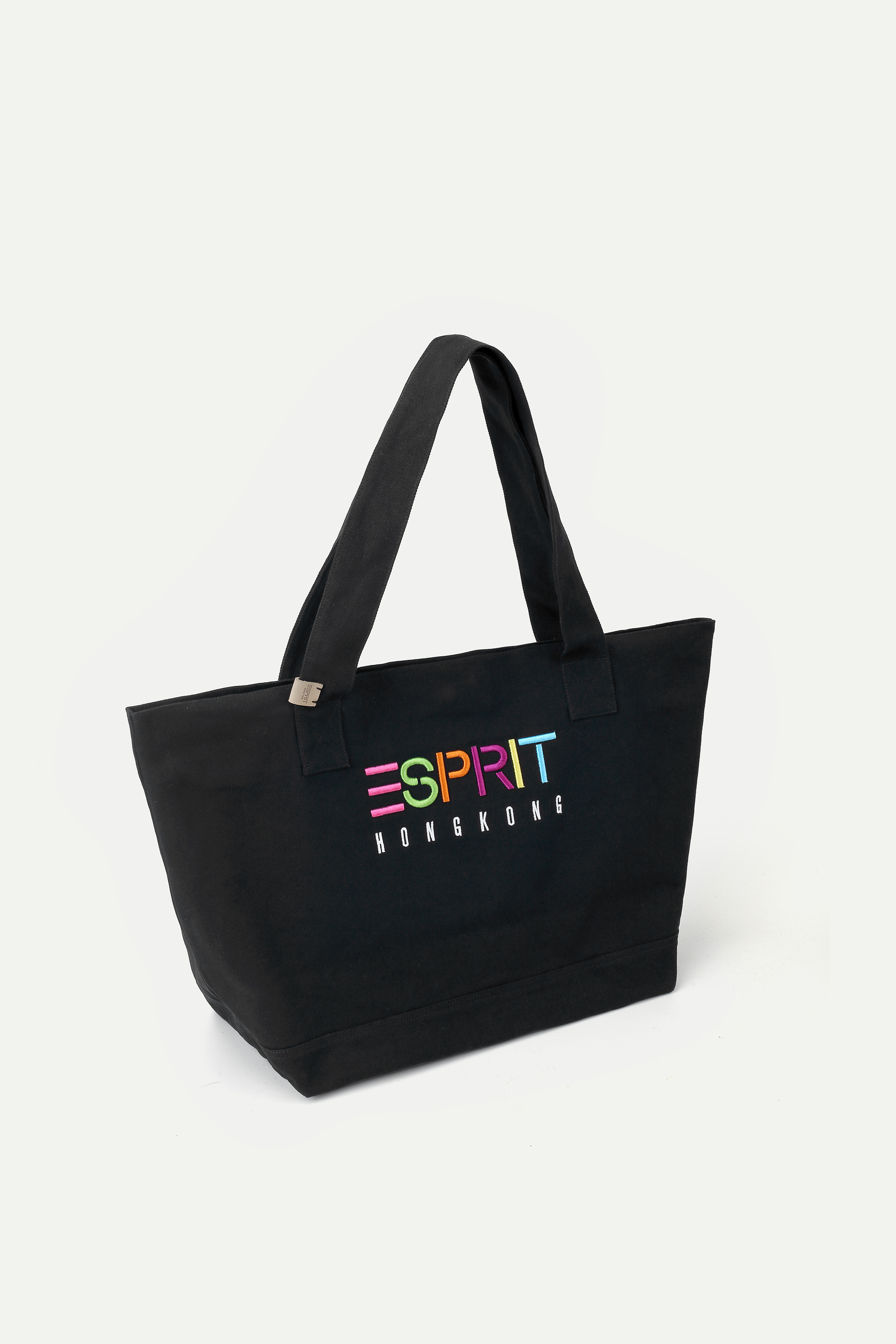 Canvas Colour‑Embroidered Tote Bag