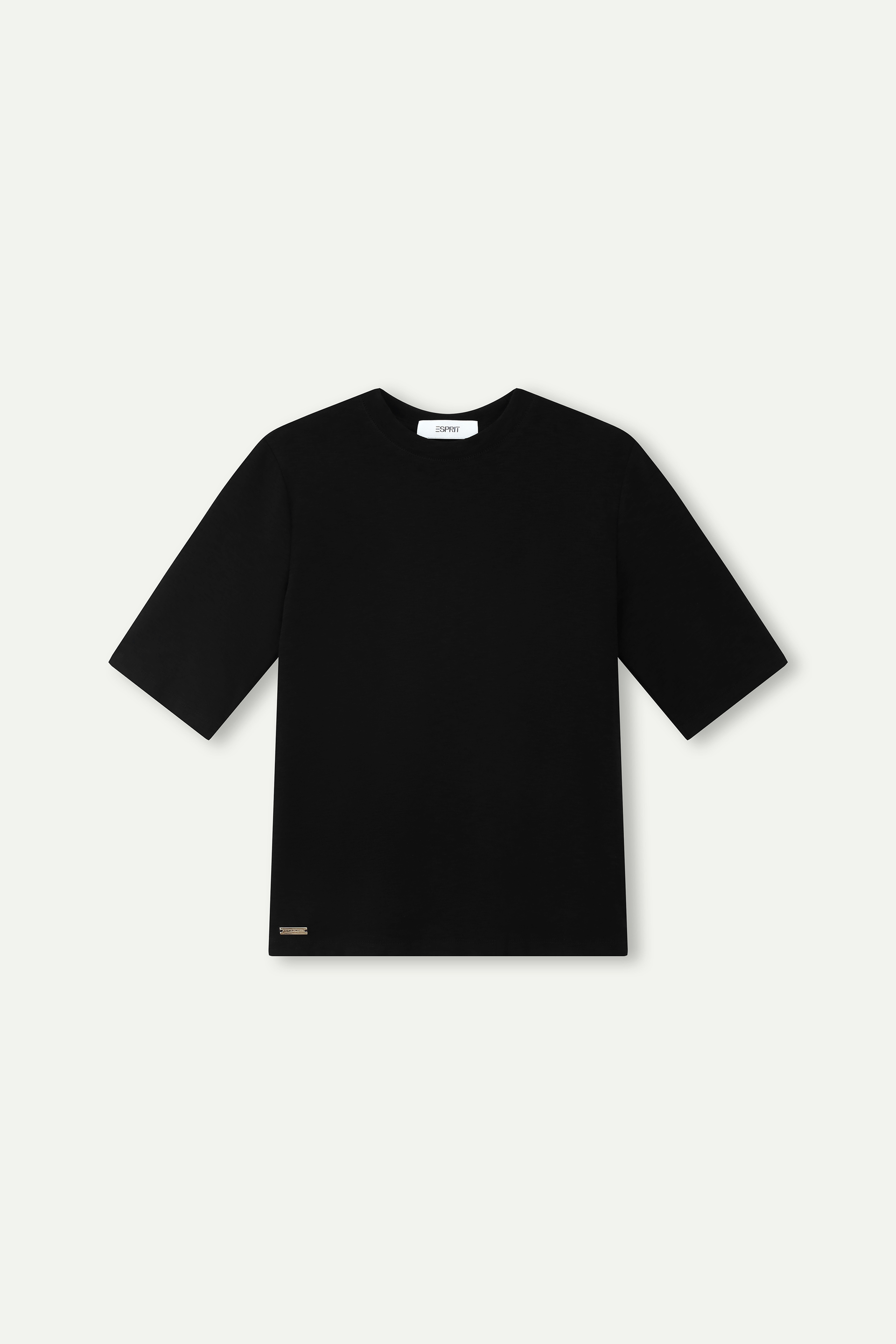 Essential Mid‑Sleeve Crew‑Neck Top