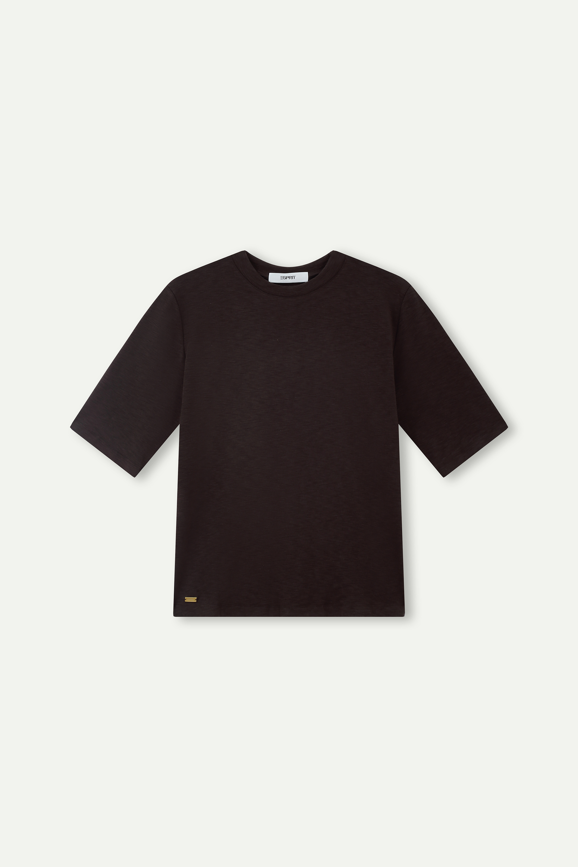 Essential Mid‑Sleeve Crew‑Neck Top