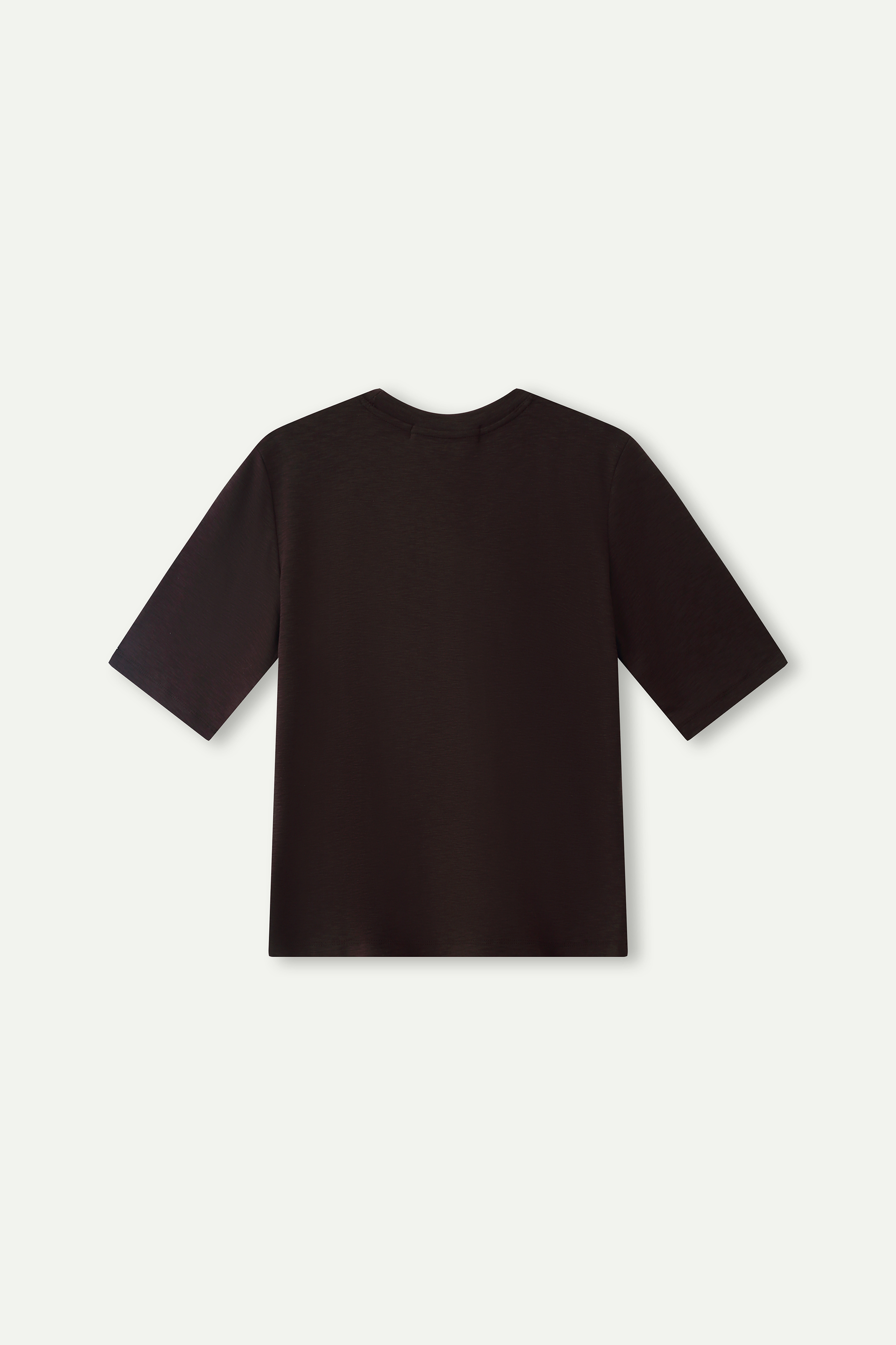 Essential Mid‑Sleeve Crew‑Neck Top