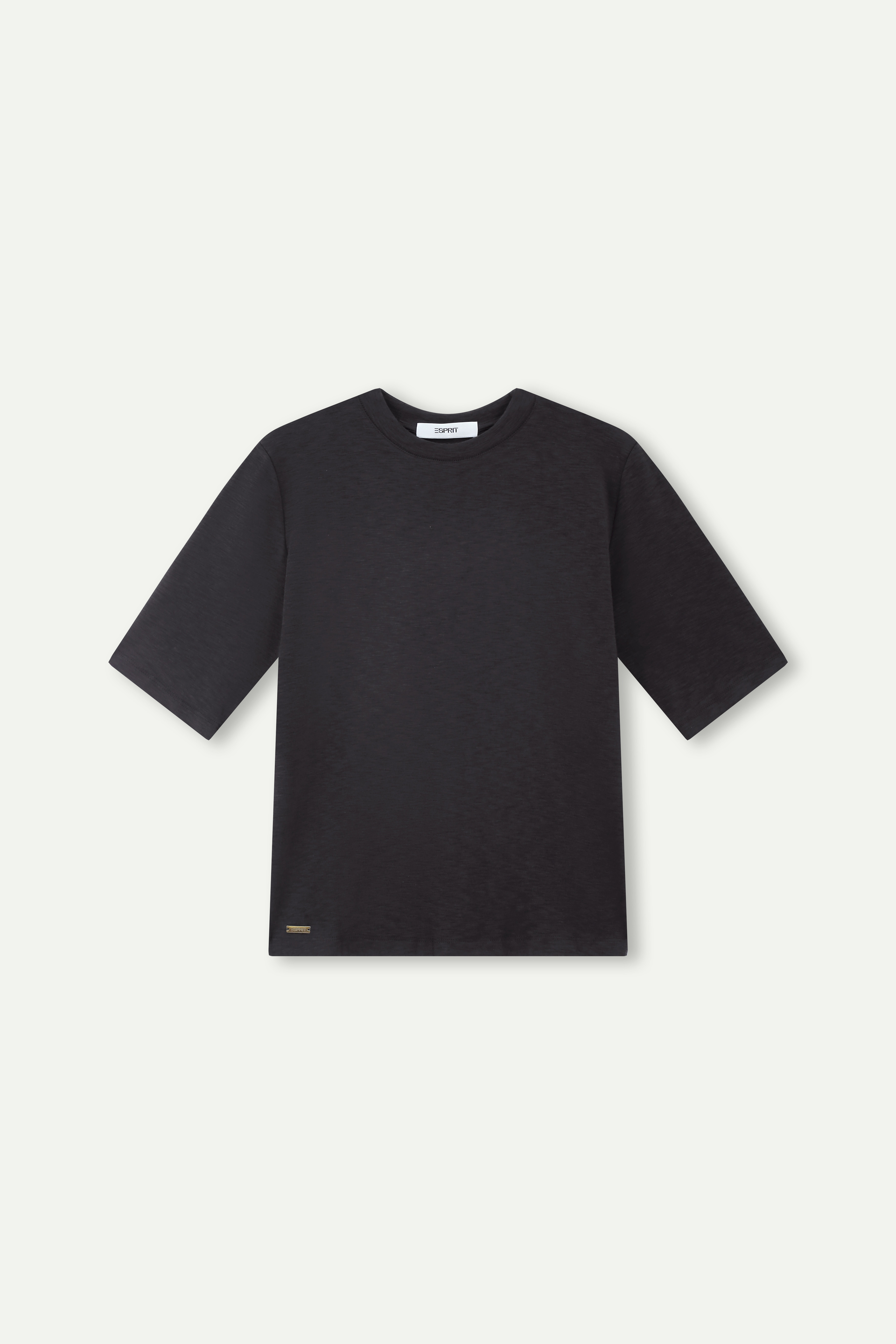 Essential Mid‑Sleeve Crew‑Neck Top
