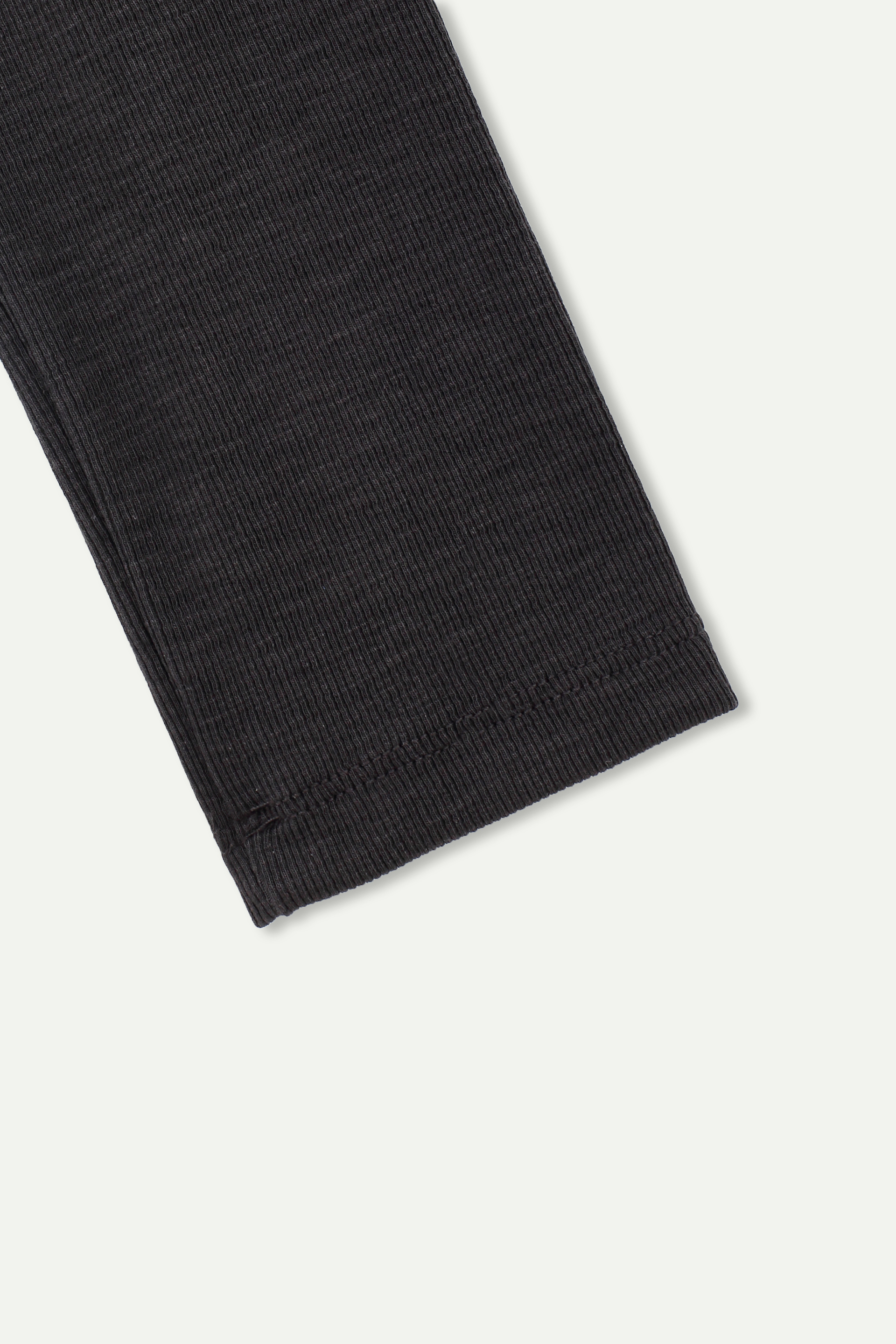Essential Ribbed Henley Long‑Sleeve Top