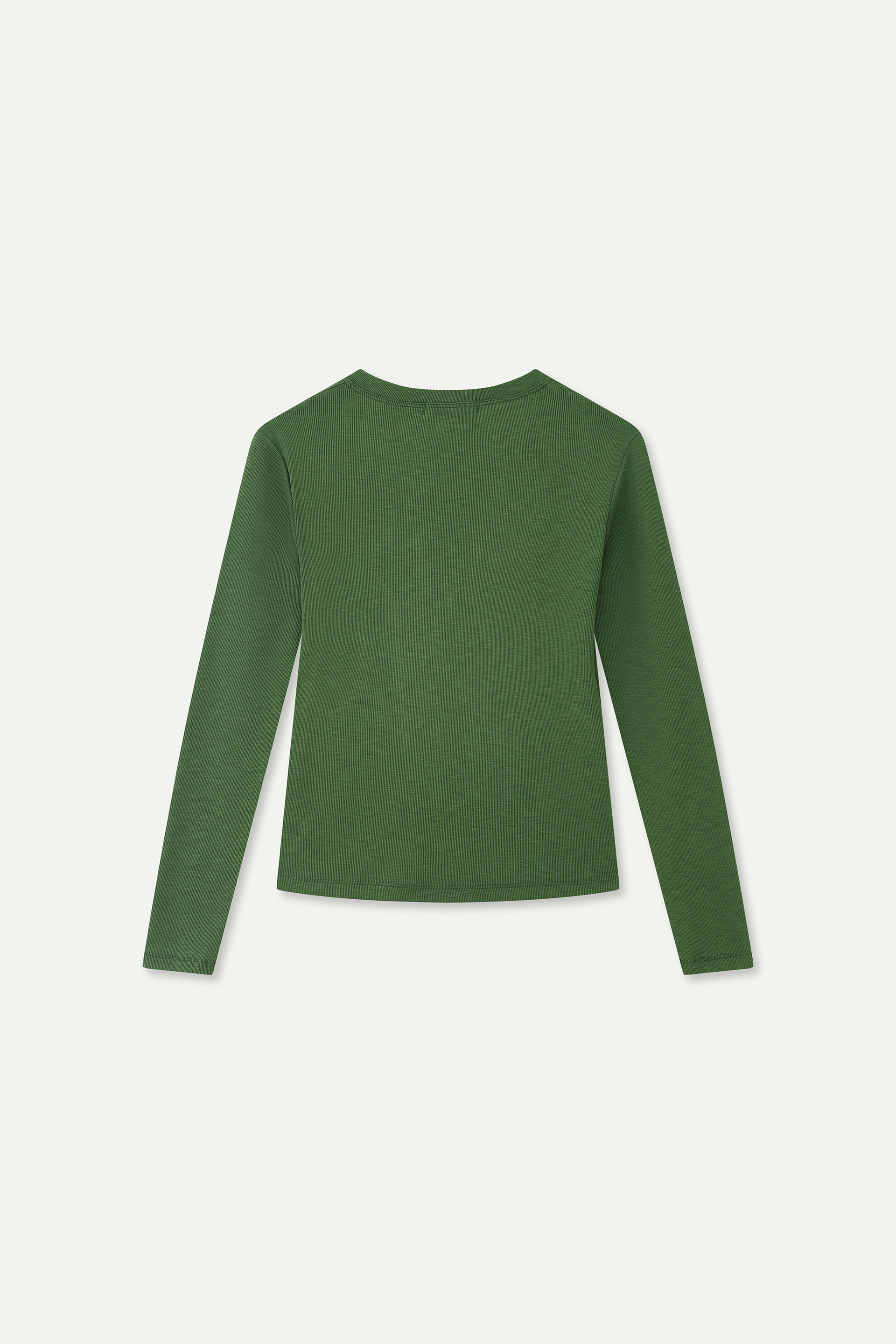 Essential Ribbed Henley Long‑Sleeve Top