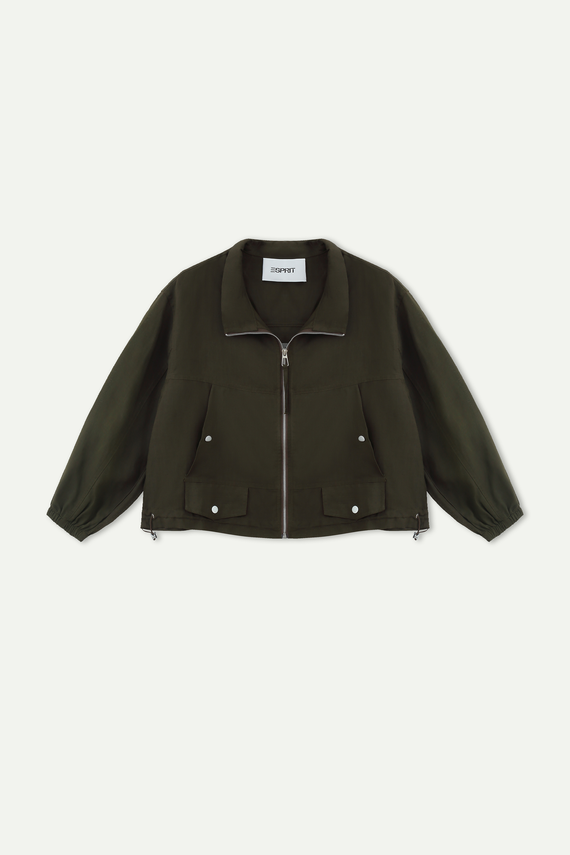 Cropped Zip‑Up Utility Jacket