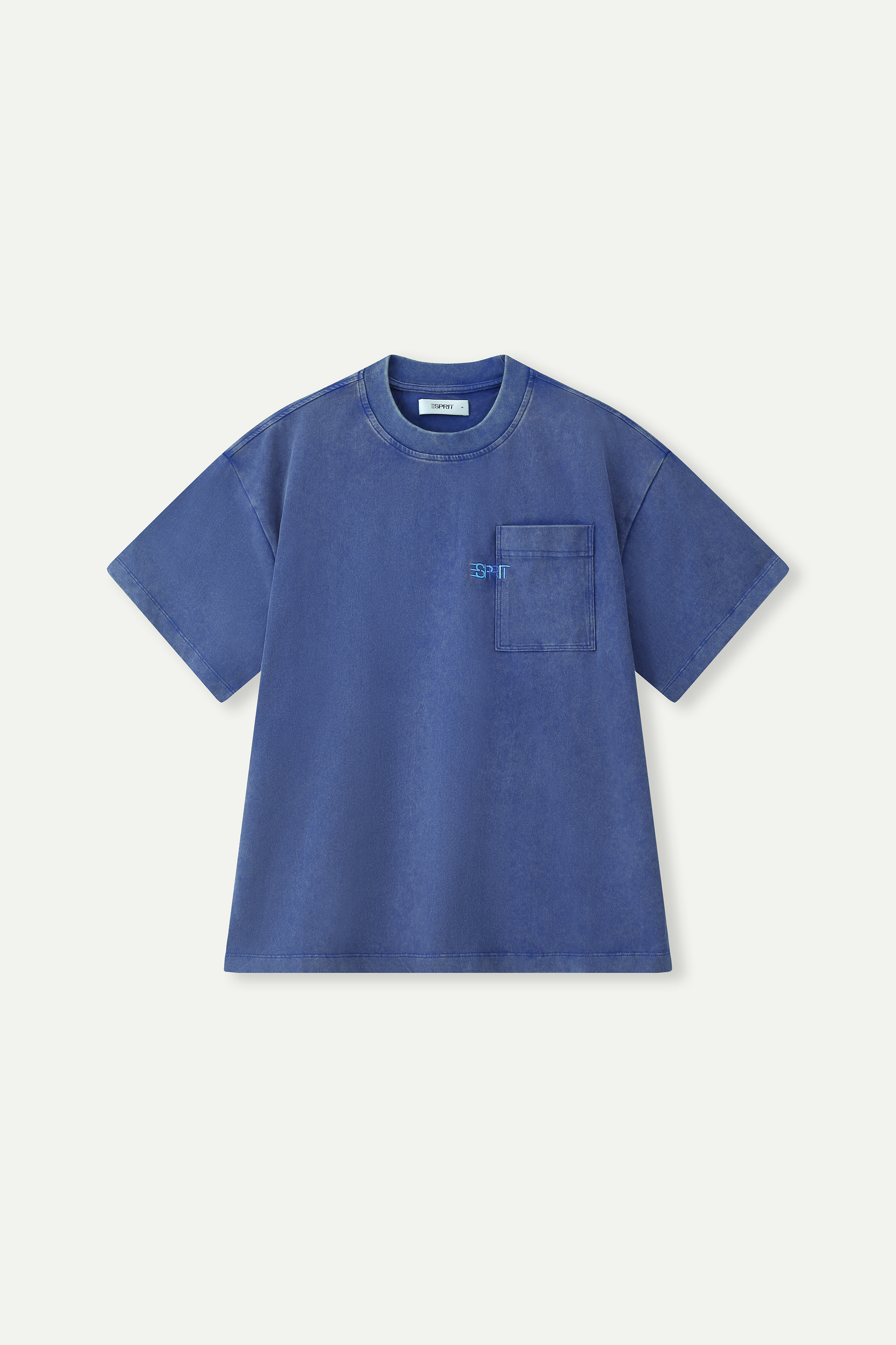 Washed Pocket Embroidered Tee
