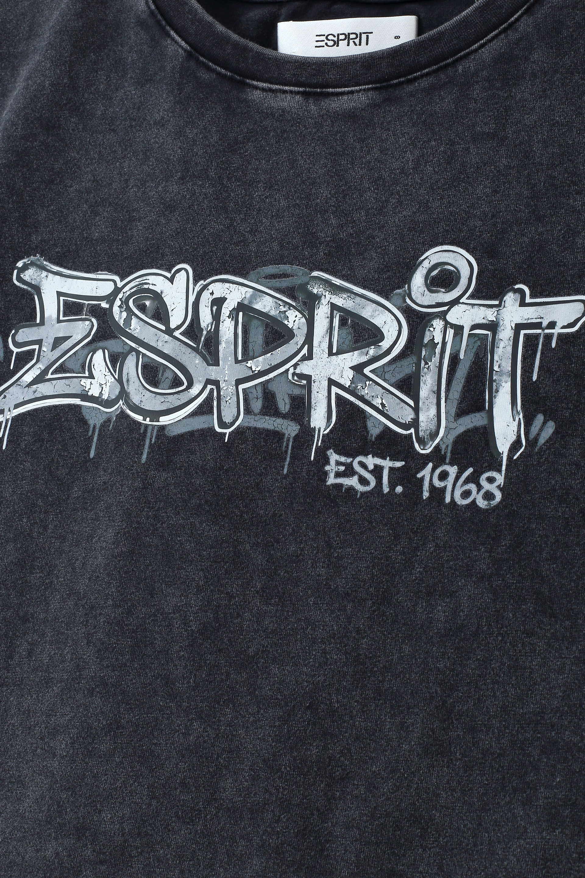 Graffiti Print Cropped Tee