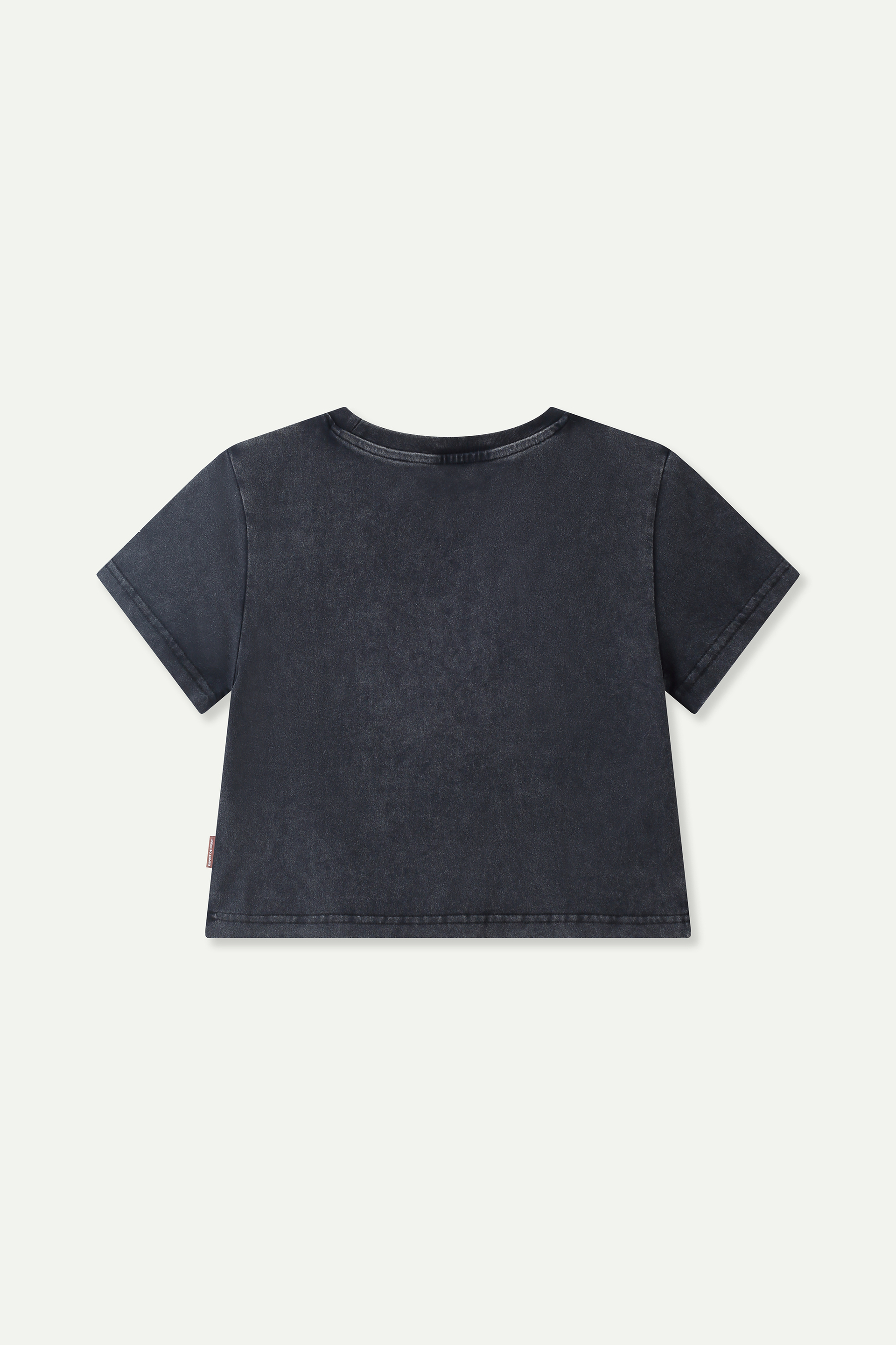 Logo Print Cropped Tee