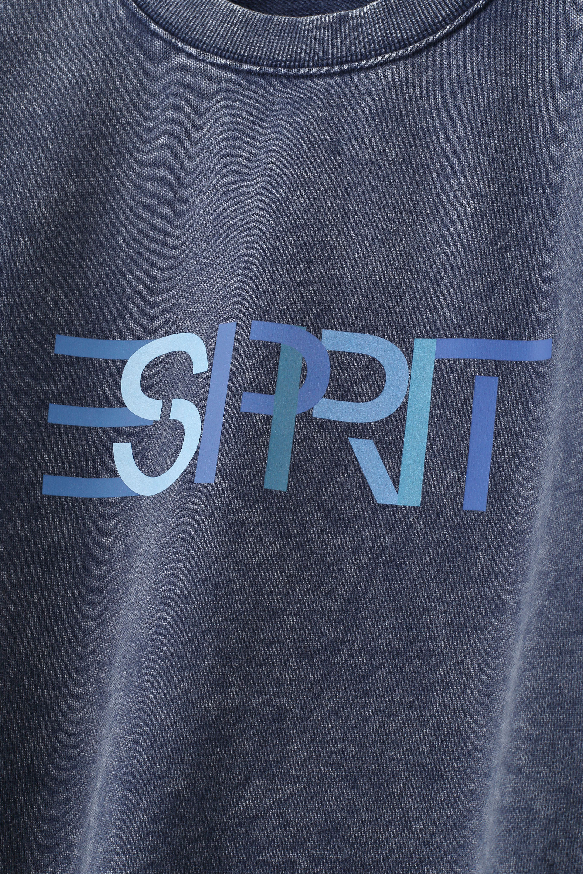 Wash Effect Crew Neck Sweatshirt
