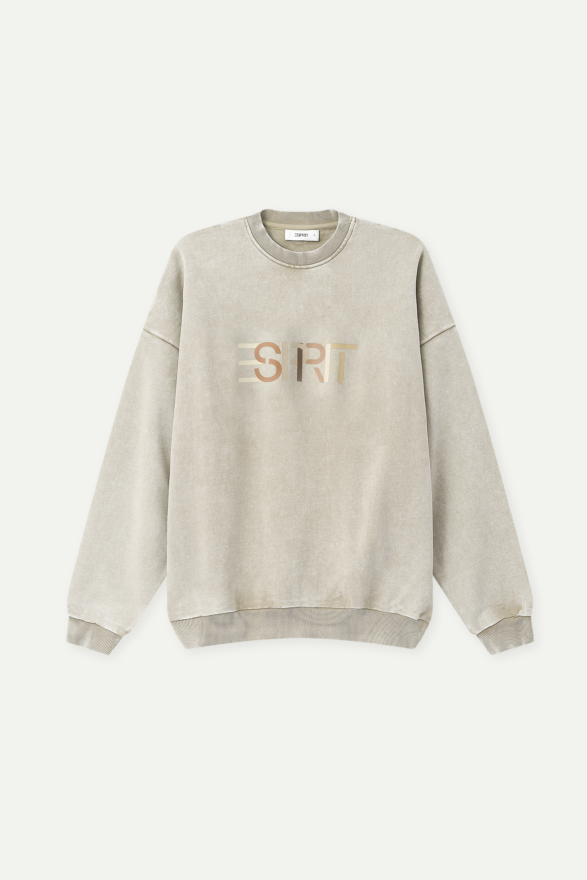 Wash Effect Crew Neck Sweatshirt