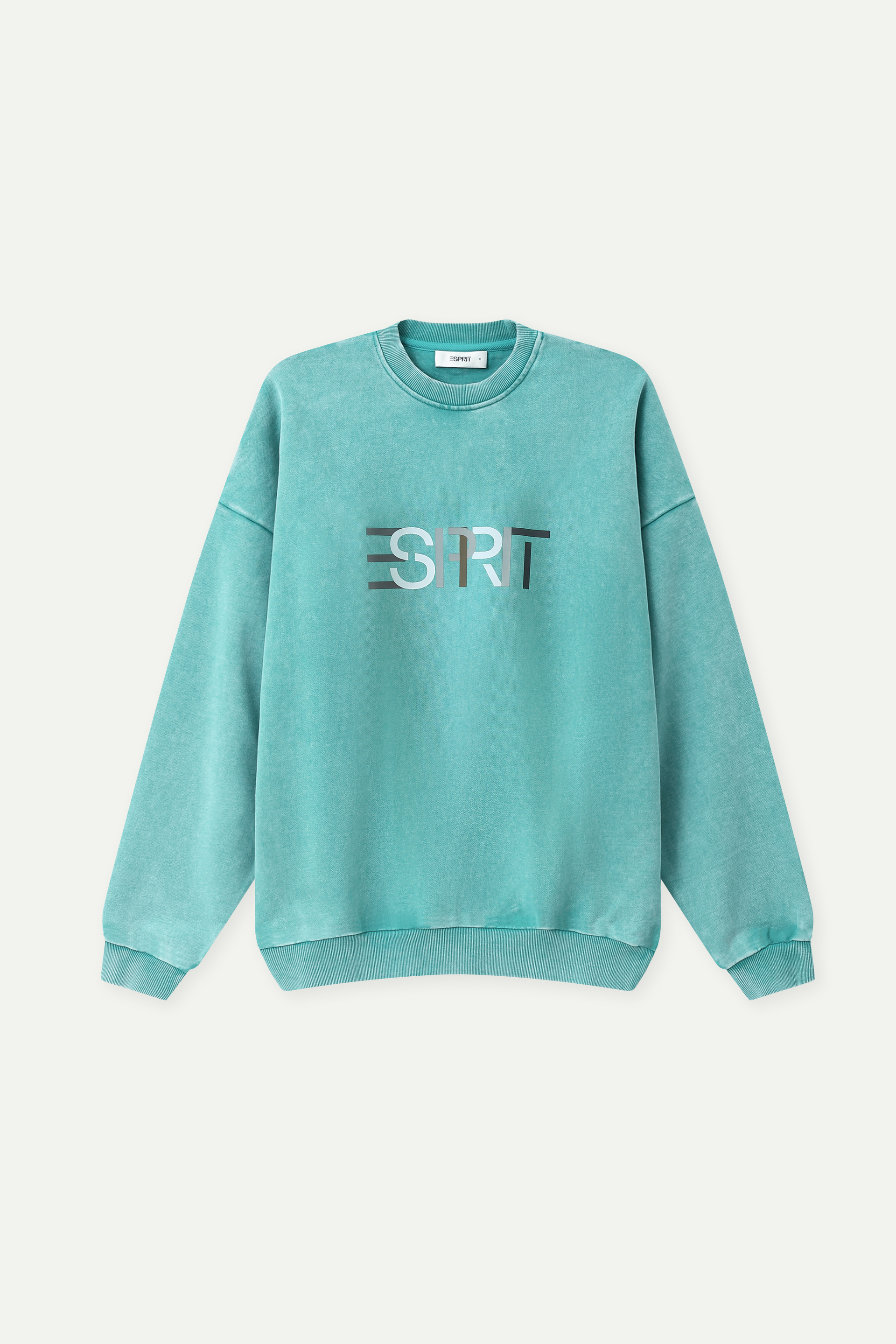 Wash Effect Crew Neck Sweatshirt