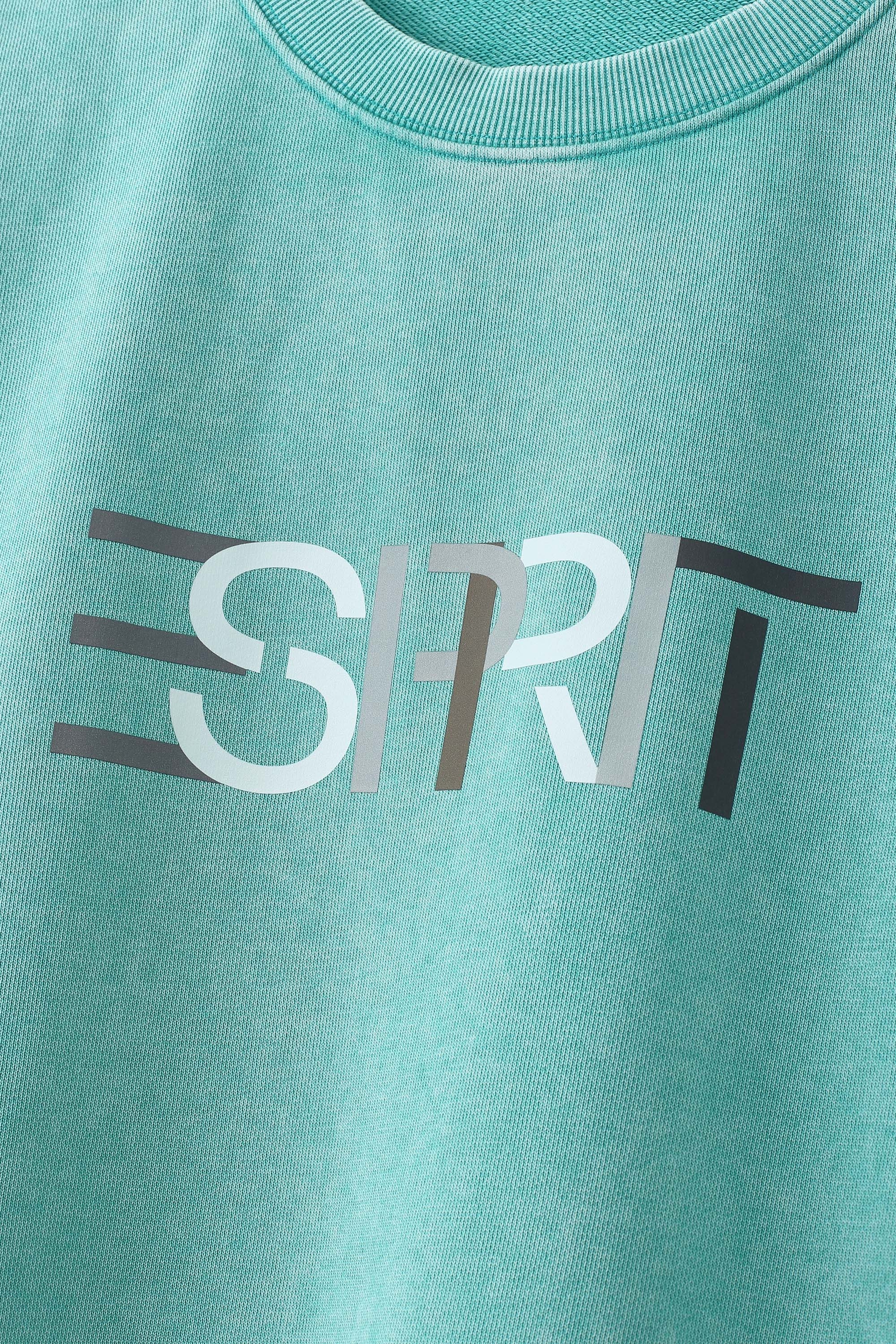 Wash Effect Crew Neck Sweatshirt