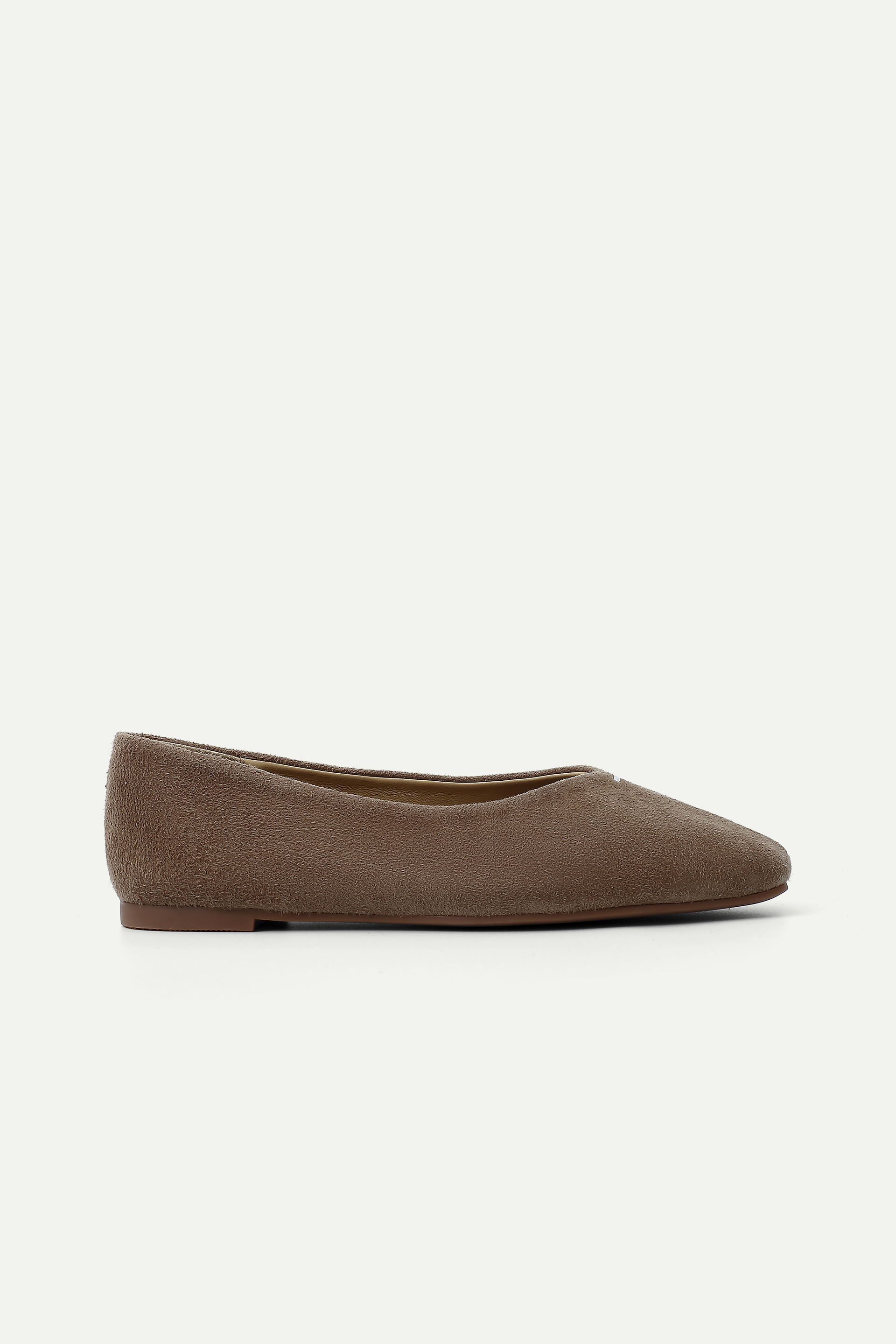 Suede Square-Toe Flats