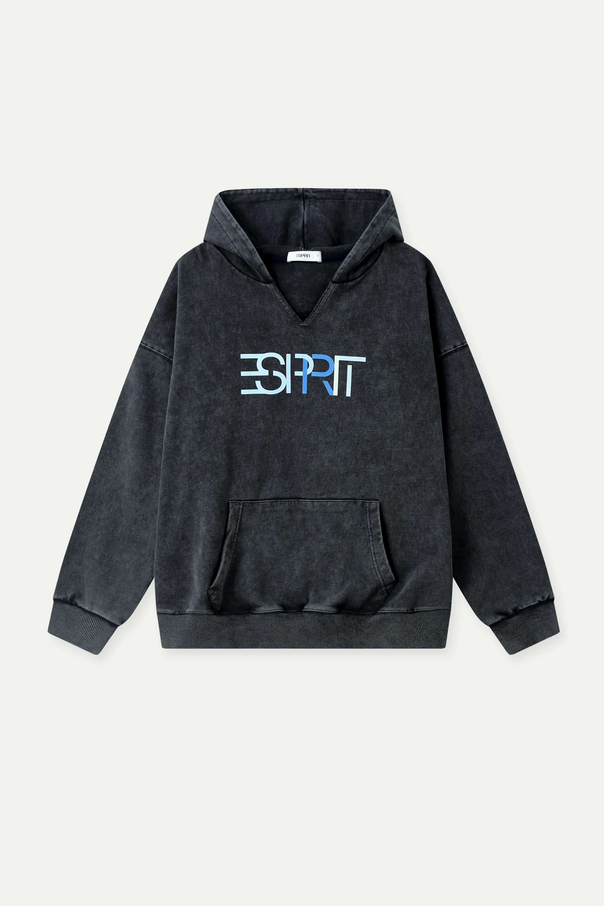 寬鬆 V 字領連帽衫